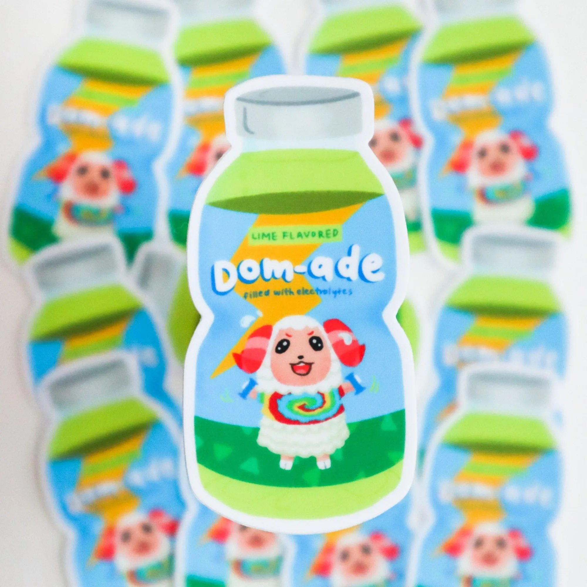 Autocollant Dom d'Animal Crossing - Vinyle mat boisson sportive