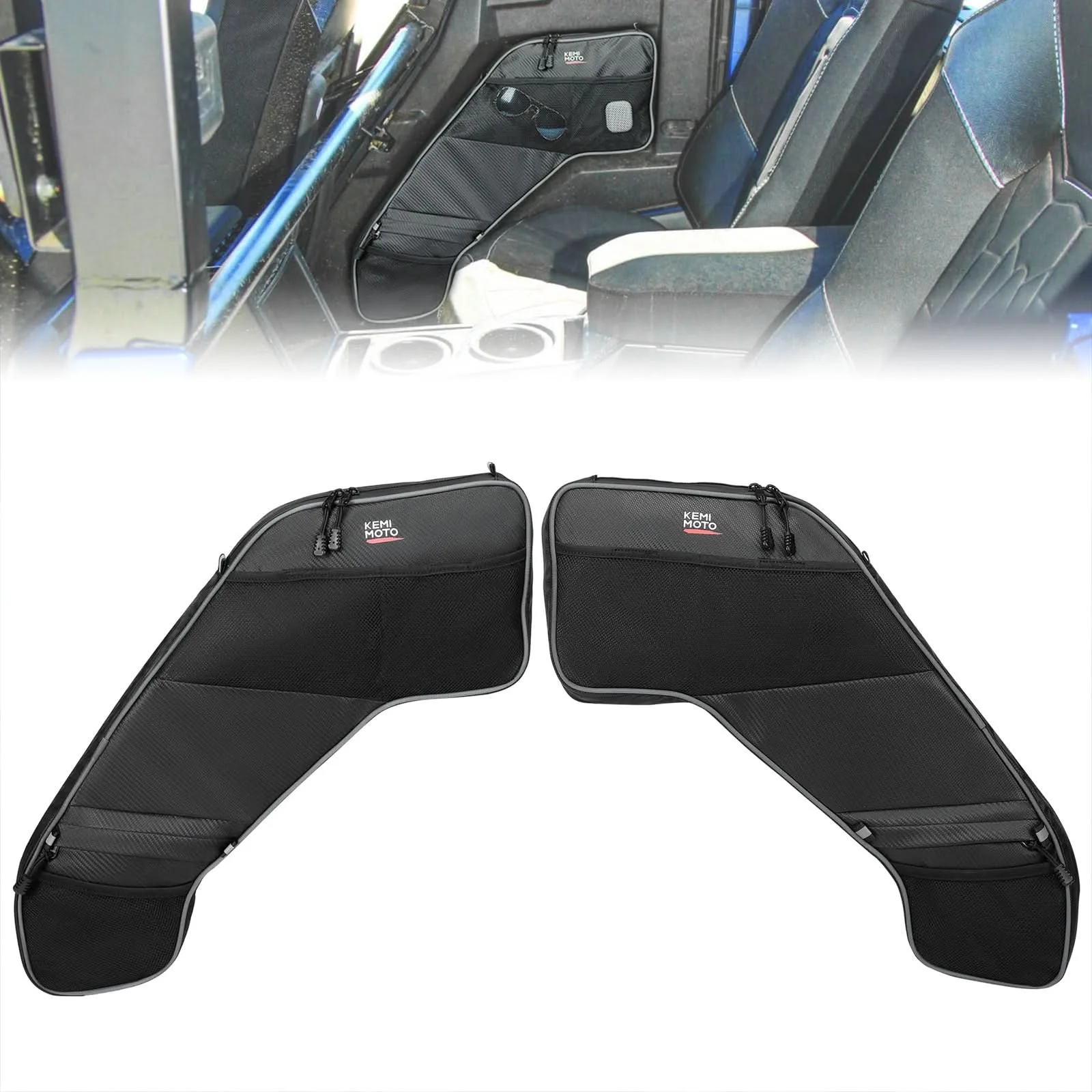 Sacs de porte arrière UTV avec genouillère pour Polaris General 4 1000 /XP 4 1000 2017-2025