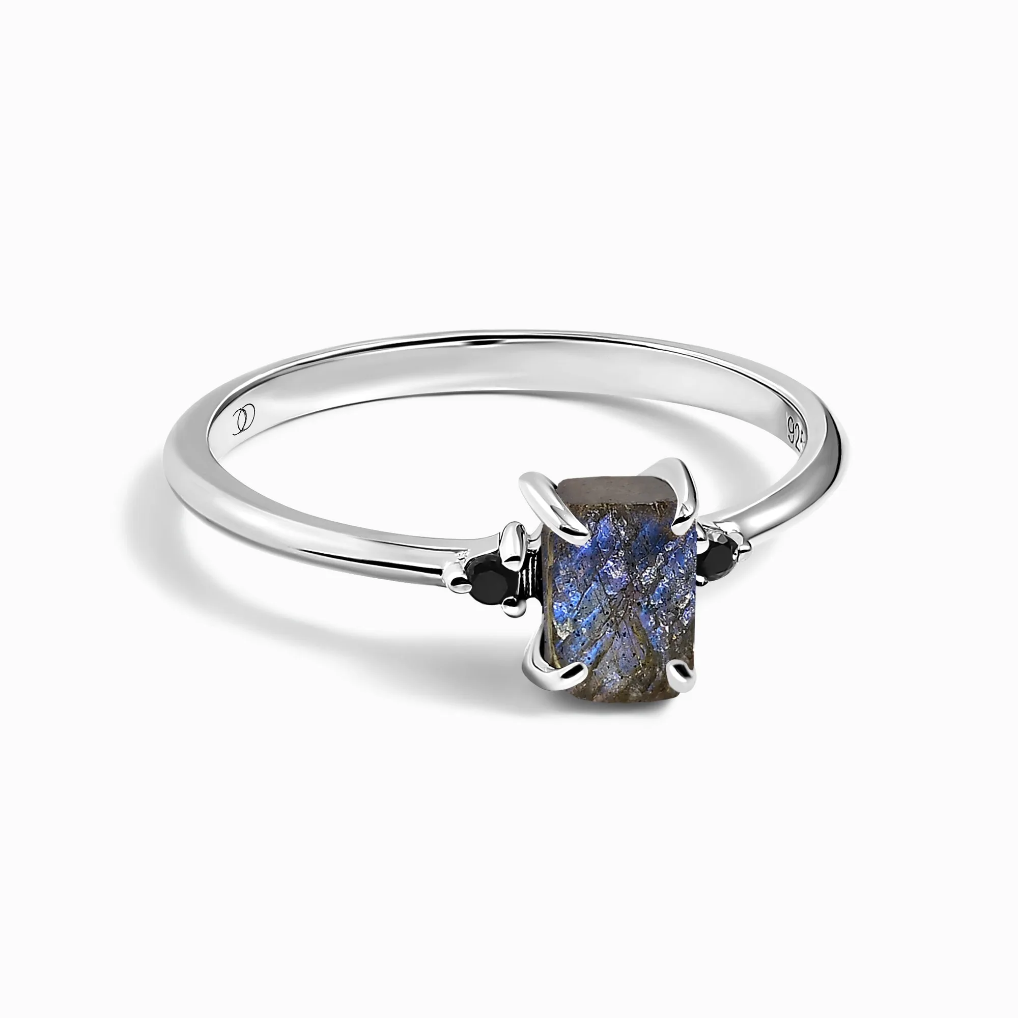 Labradorite Black Onyx Ring - Petite Allure