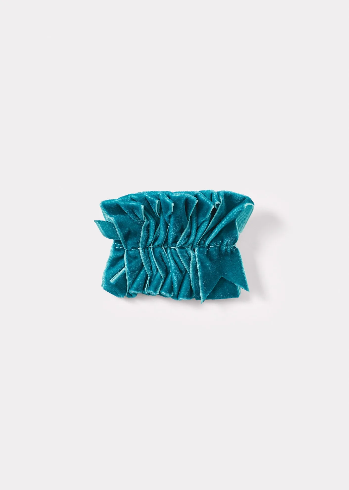 VINTAGE VELVET PARTY HAIRCLIP - TEAL