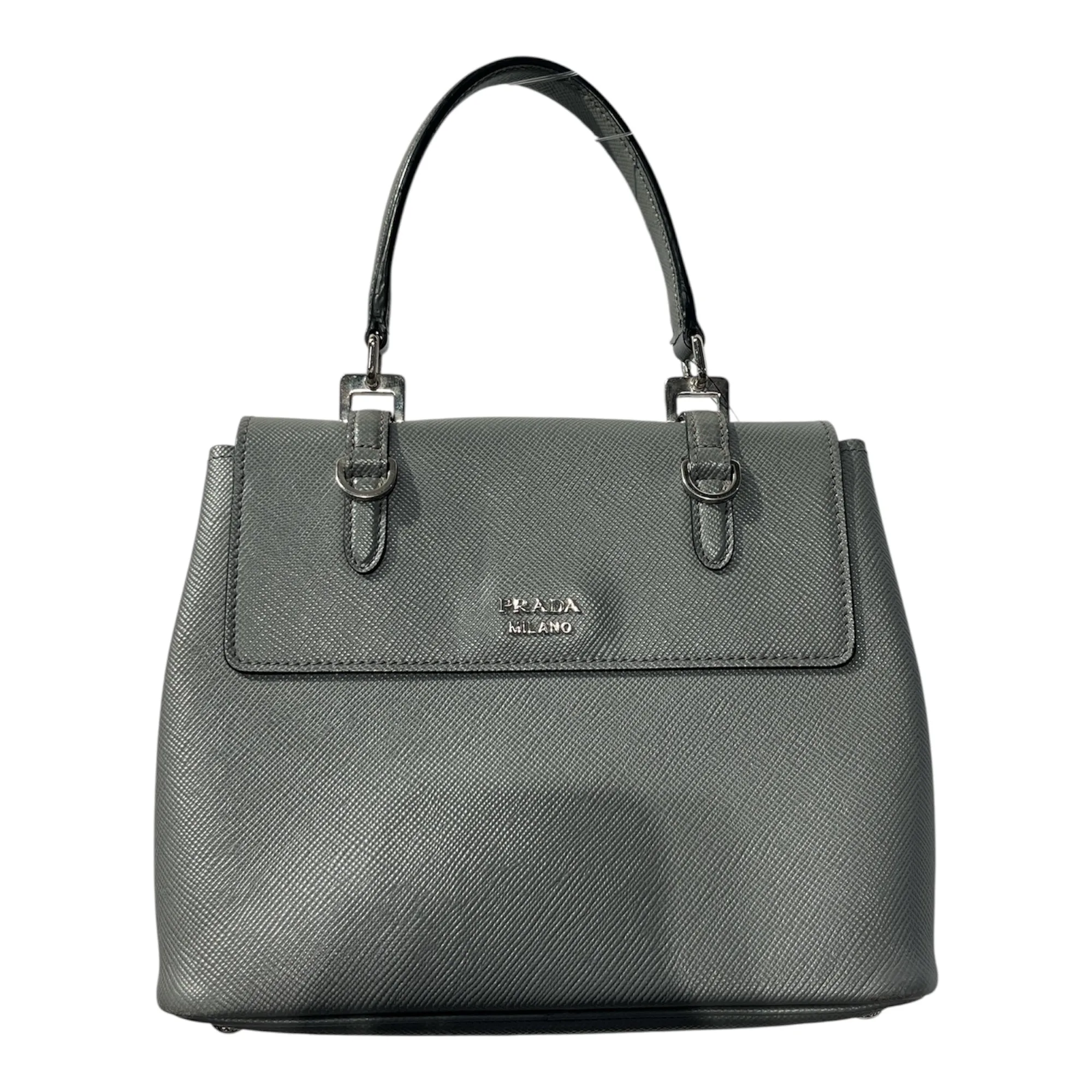 PRADA/حقيبة يد/جلد/رمادي/حقيبة يد صغيرة سفانو كوير