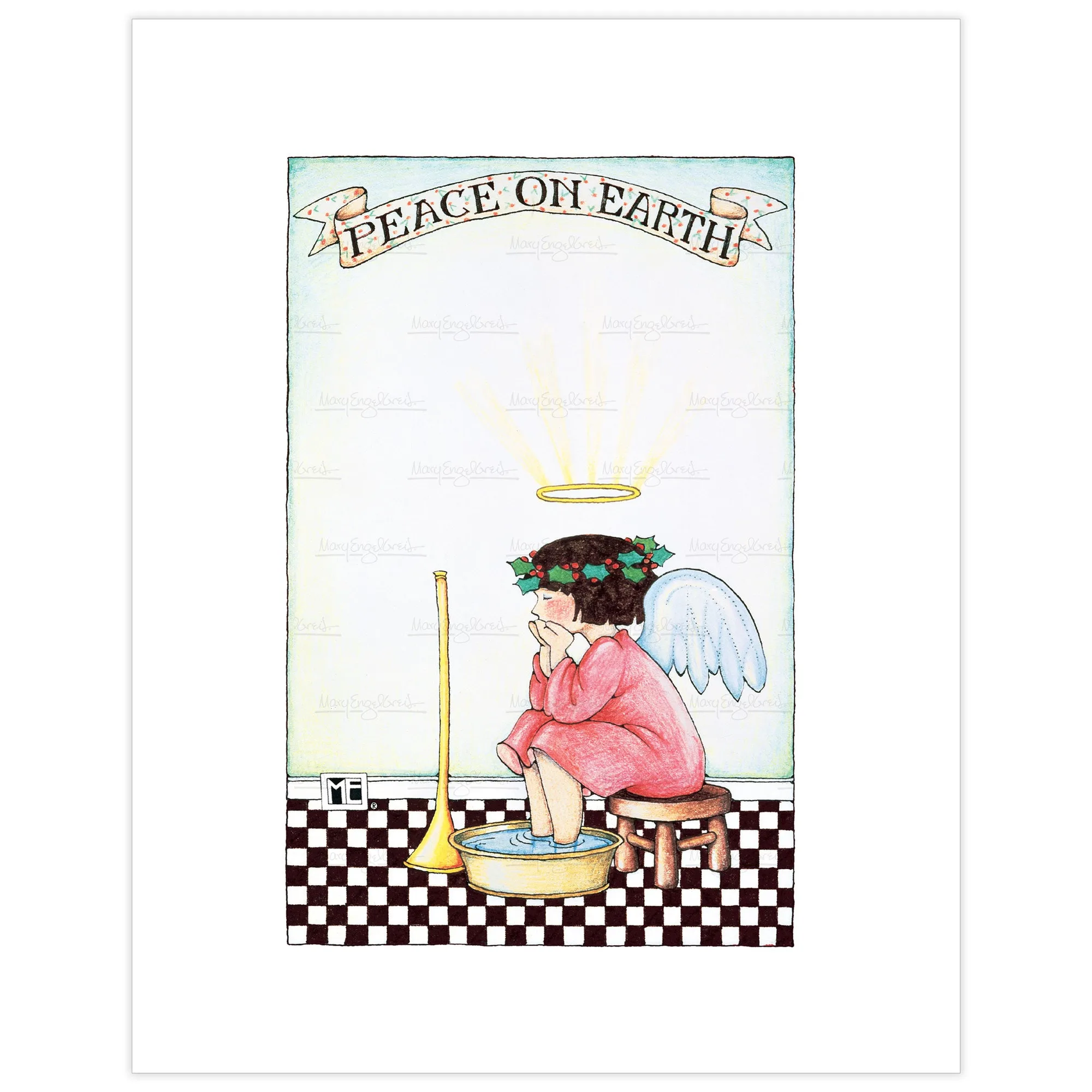 Lámina de arte del ángel de la paz