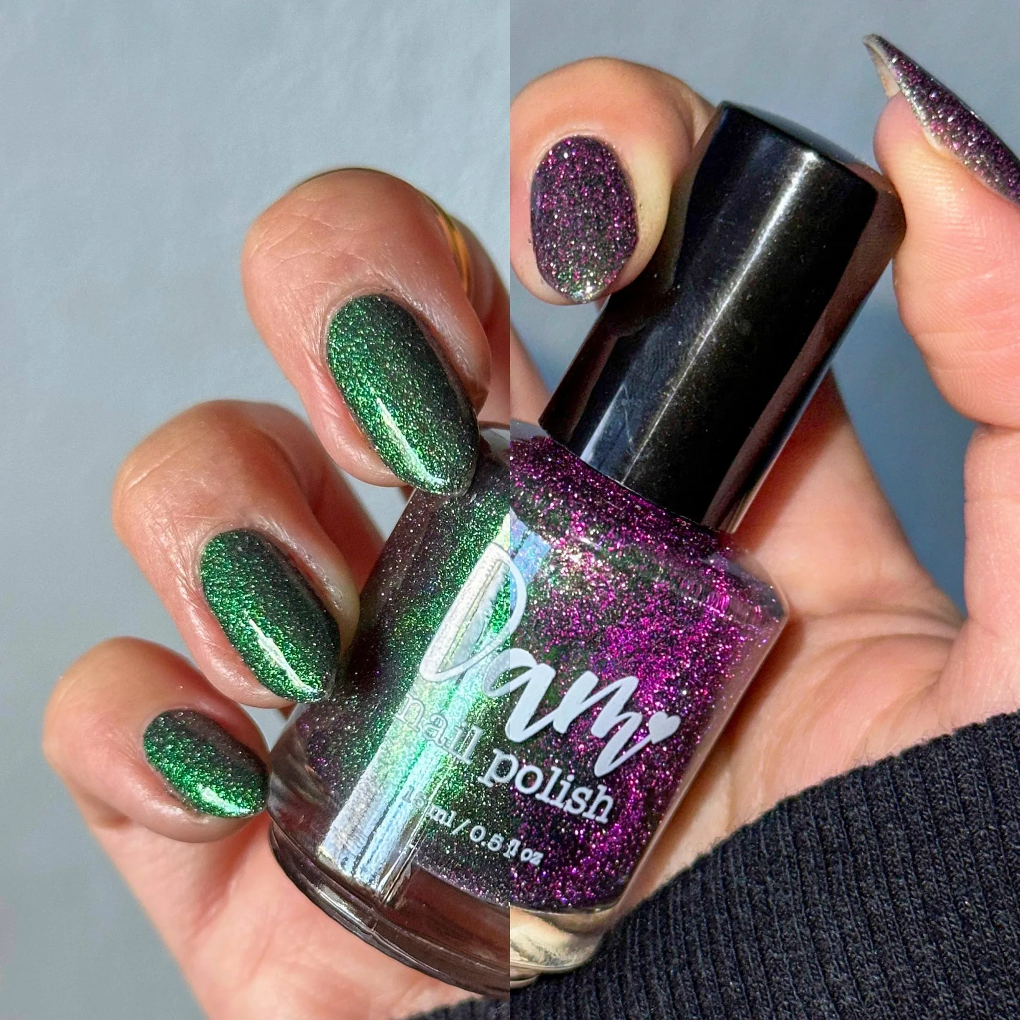 Snake - Esmalte de uñas verde reflectante - Esmalte de uñas multichrome - Colección Zodiaco Chino
