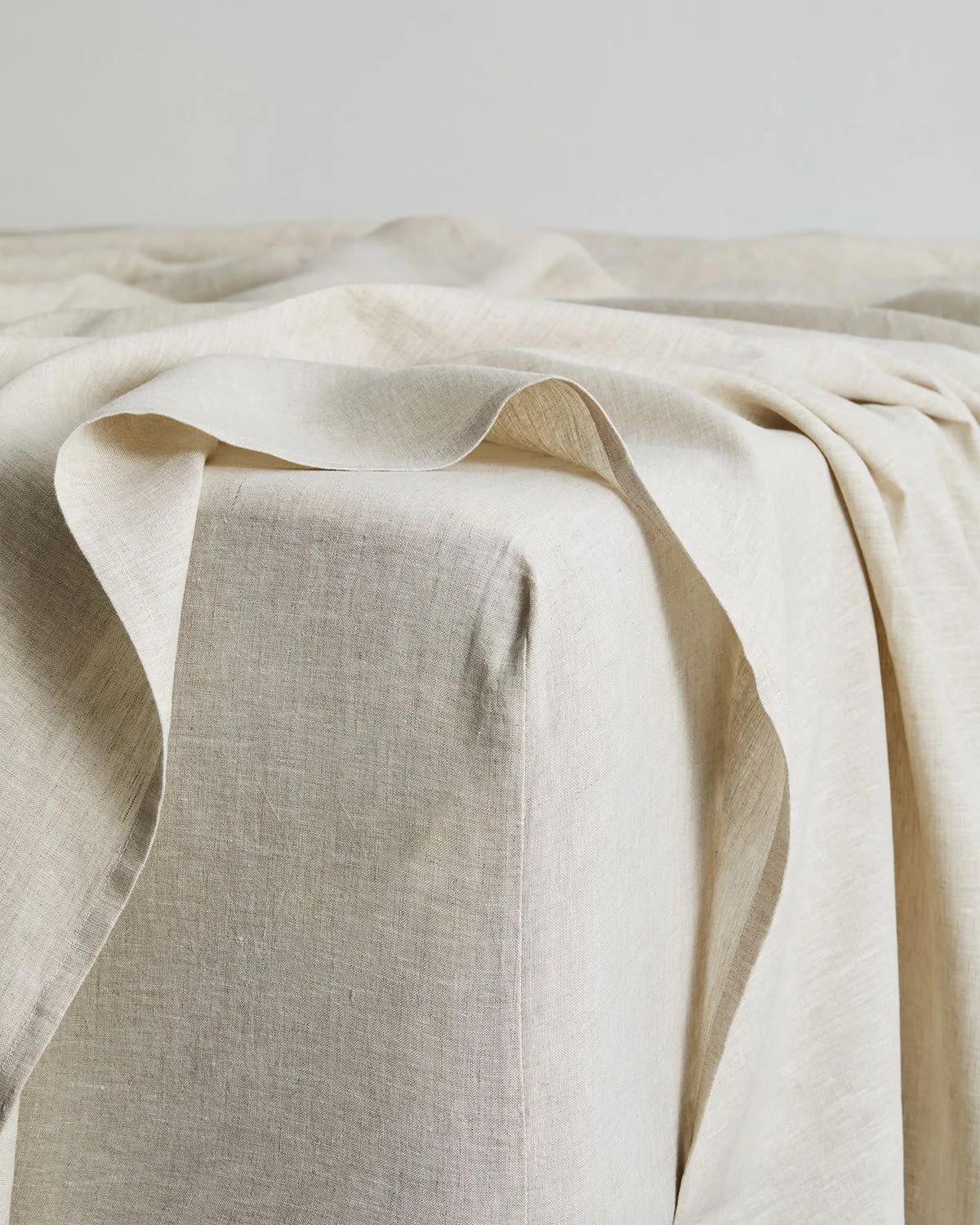 Oatmeal 100% French Flax Linen Fitted Sheet