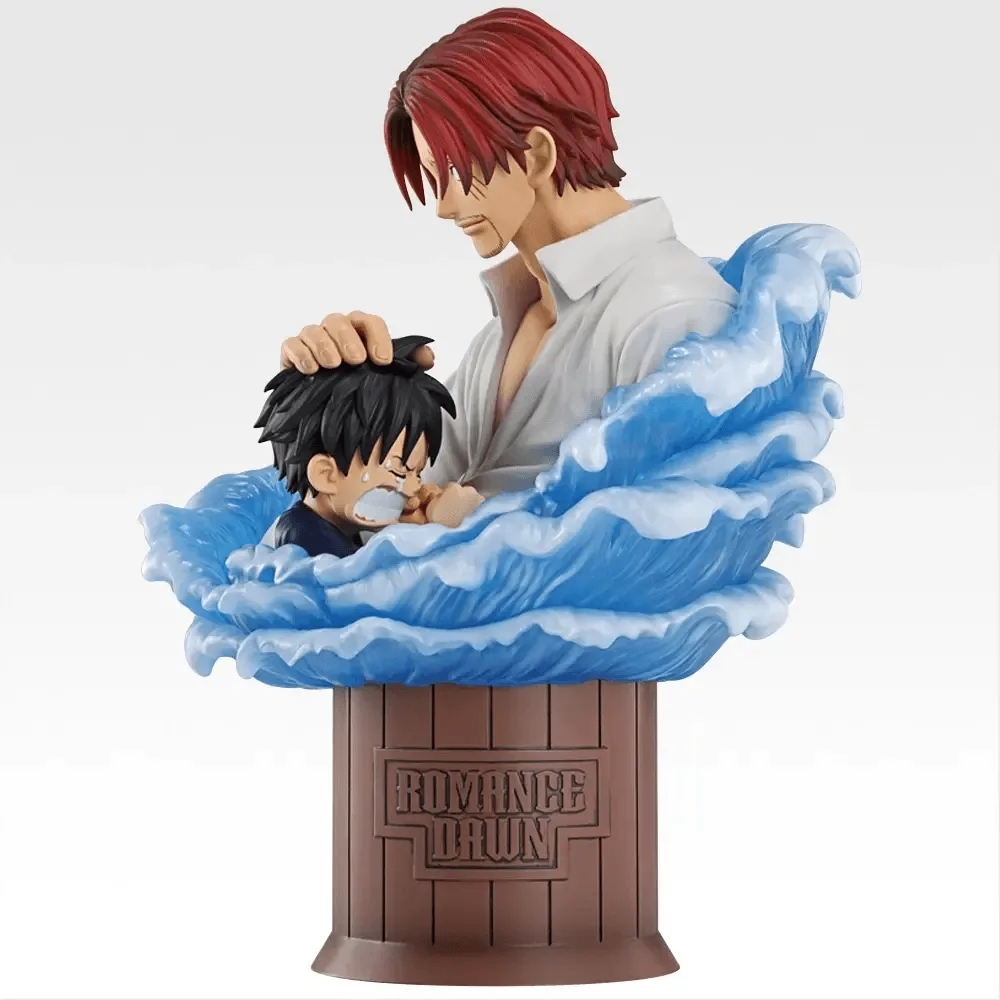 Figurka Piratów Rudowłosego Shanksa i Luffy'ego z One Piece – Moment Przebudzenia