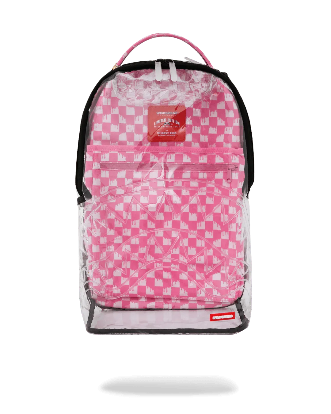CLEAR DLX BACKPACK - CHECKED OUT (PINK DRIP)
