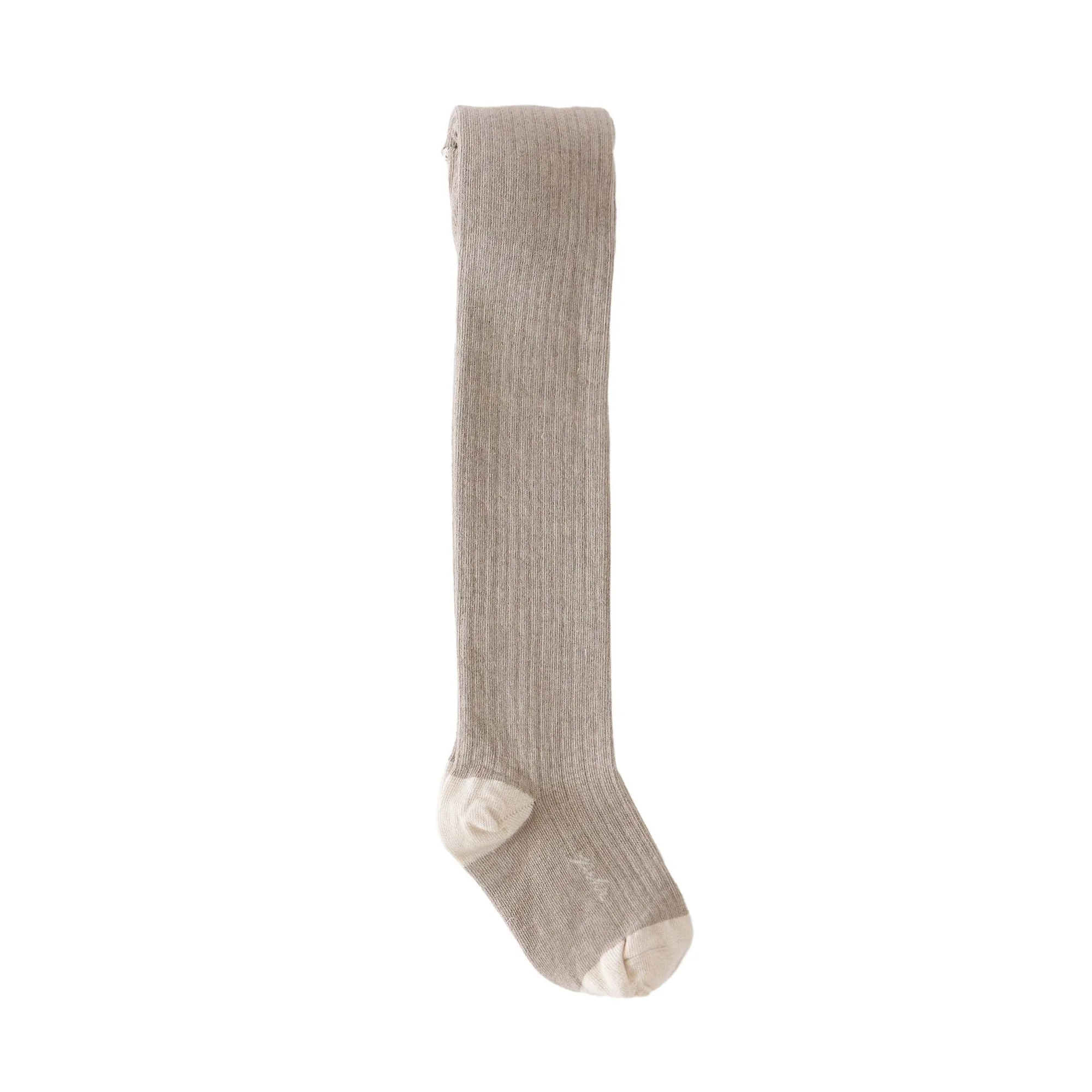 Collants côtelés - Champignon clair