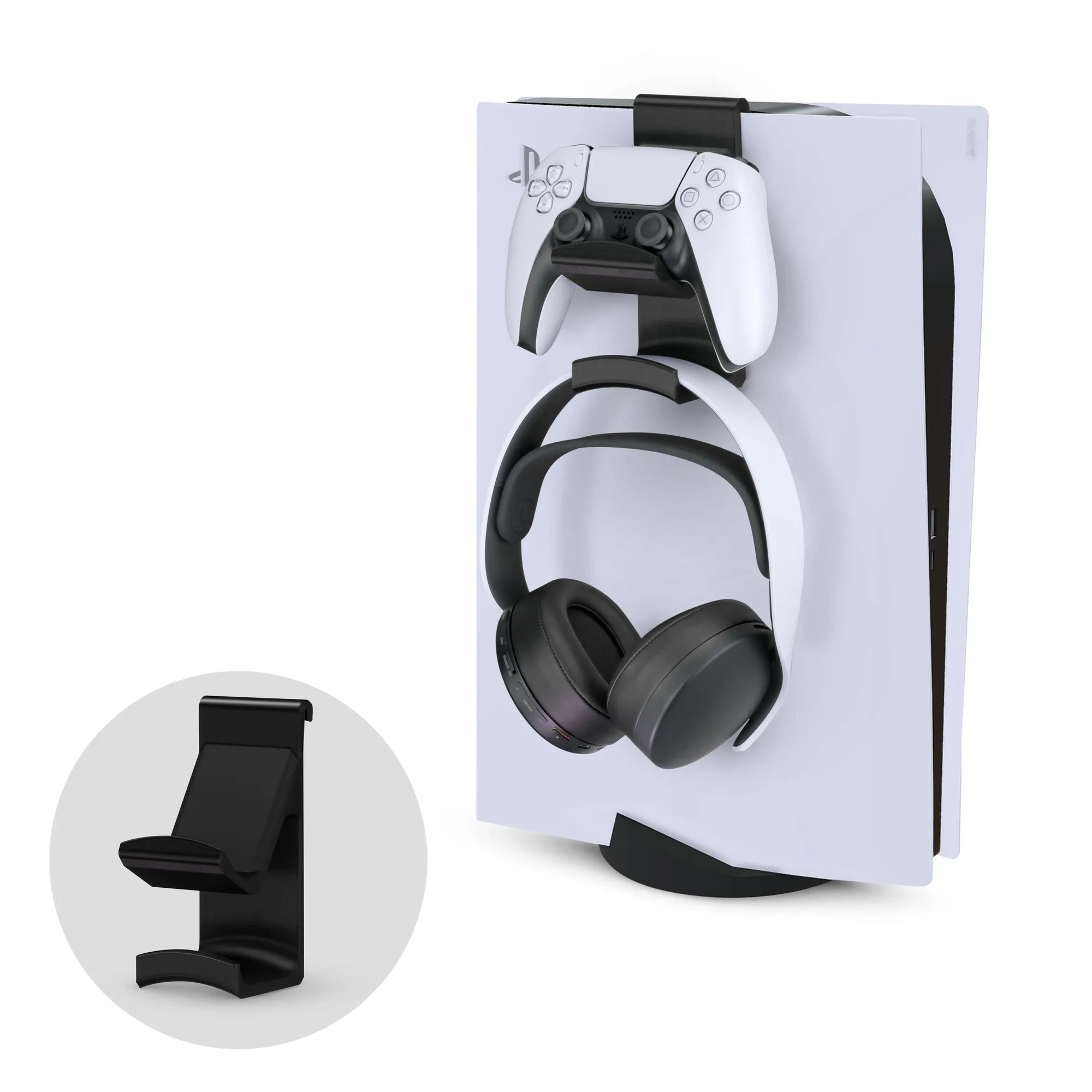 PS5-Controller- & Kopfhörer-Halter-Konsolenhalterung für PlayStation PS5 DualSense-Gamepad, Hakenhalterung