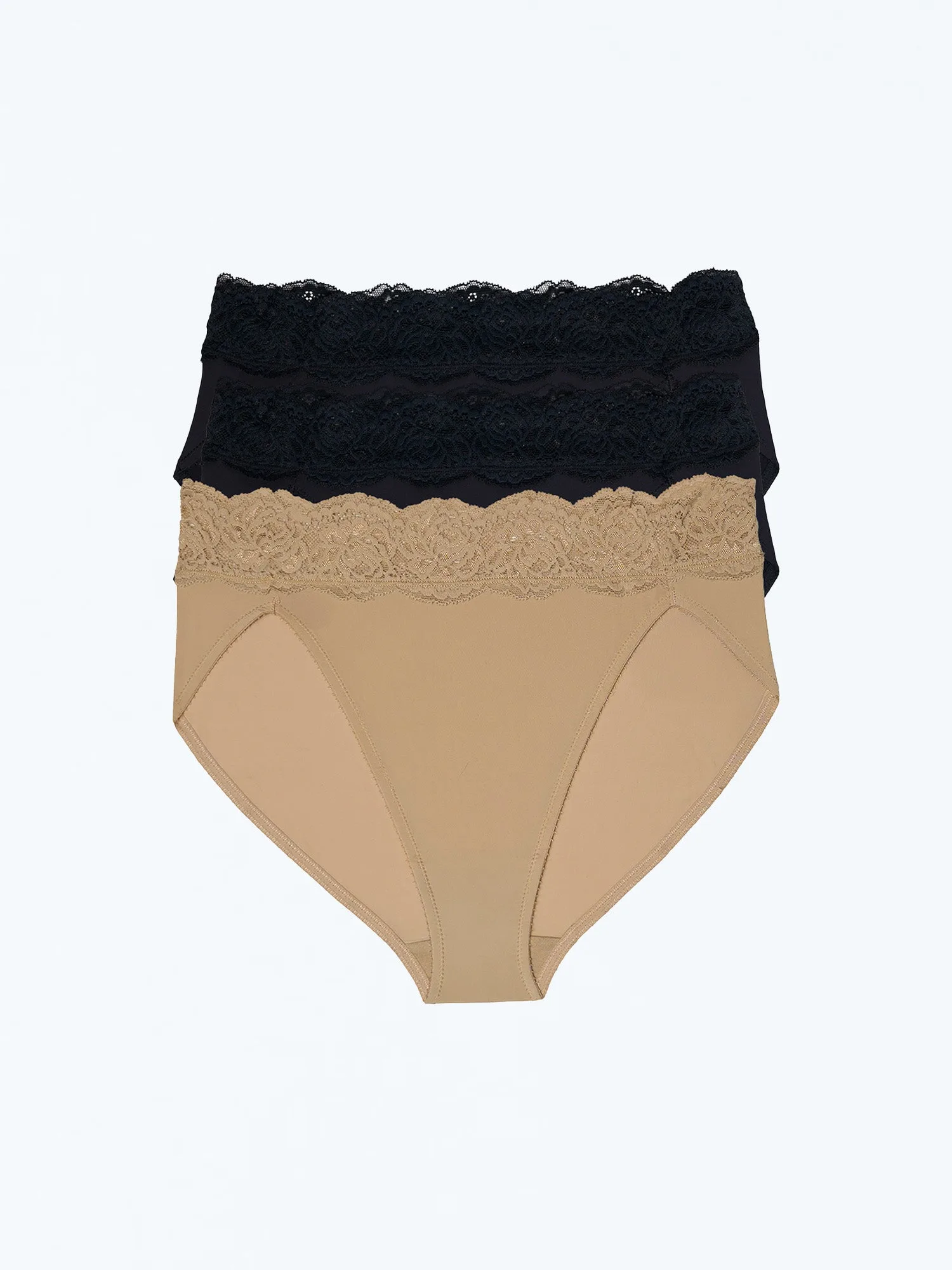 كيفية اختيار حزمة 3 قطع من سراويل Lace Trim French Cut