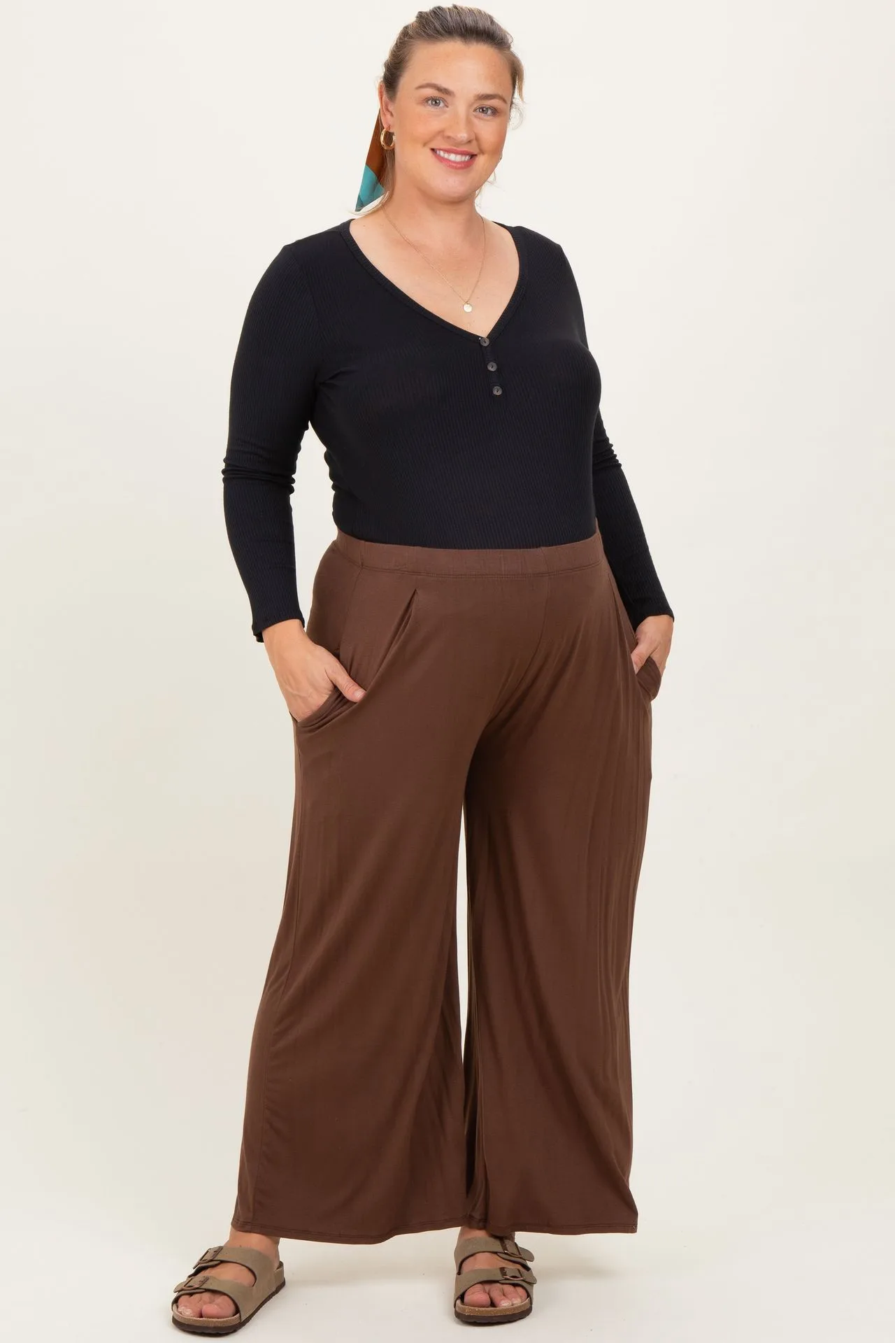 Brown Wide Leg Ankle Maternity Plus Lounge Pants Review: Cozy Comfort for Late Pregnancy and Postpartum