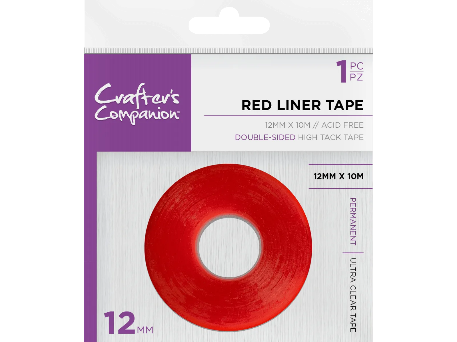 Crafter's Companion Red Liner Double Sided Tape (12mm)