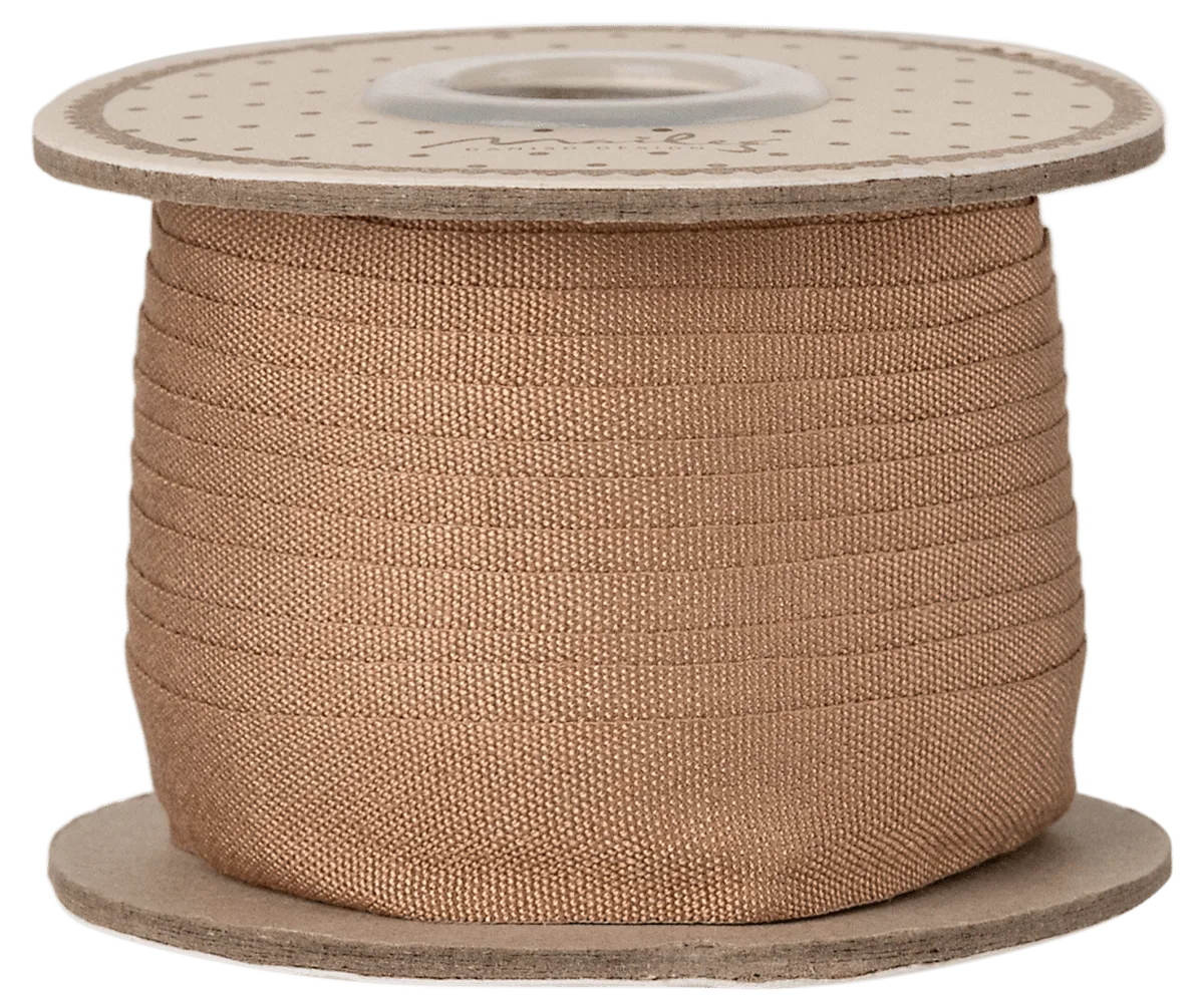 Ribbon, W: 13 mm x L: 10 m - Soft brown