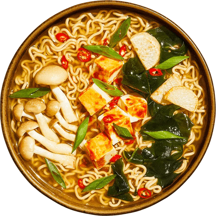 Spicy Red Miso vs. Creamy 'Chicken' Ramen: A Plant-Based Broth Texture and Heat Comparison