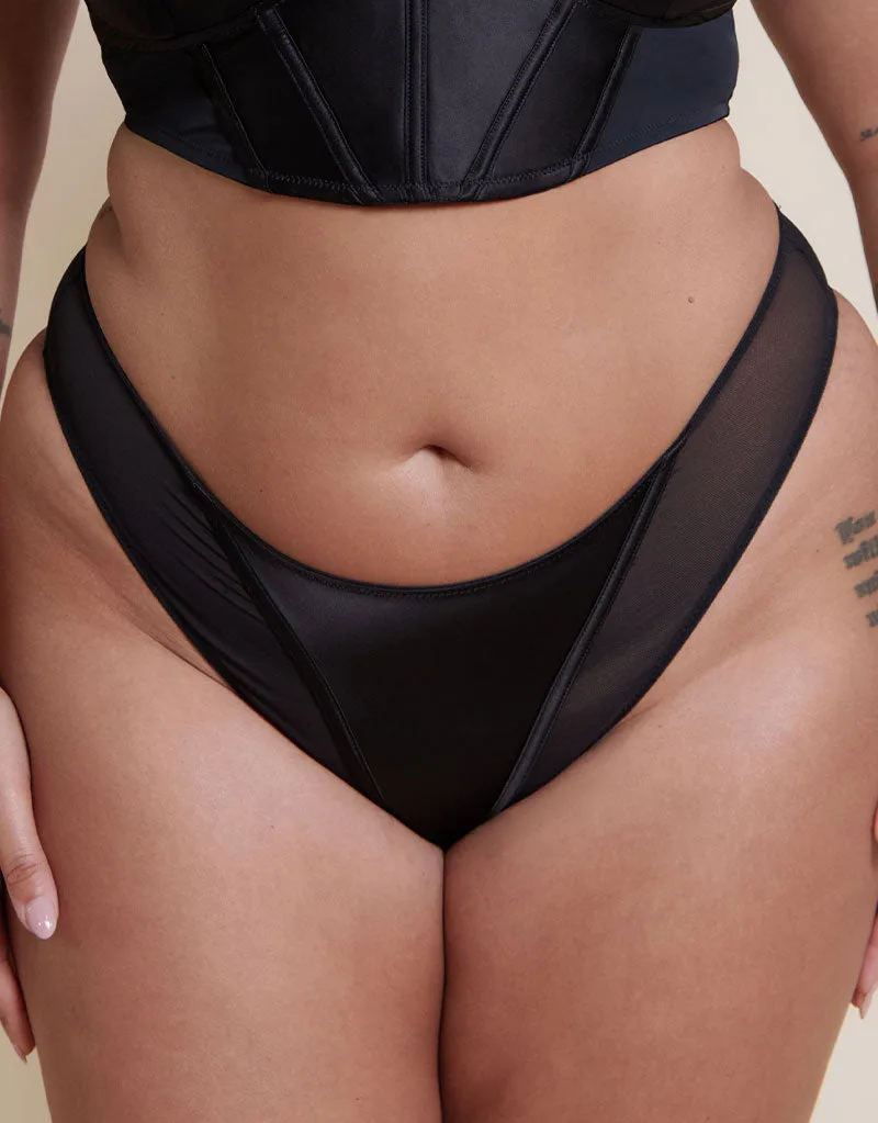Curvy Kate Unapologetic Brazilian Slip Schwarz