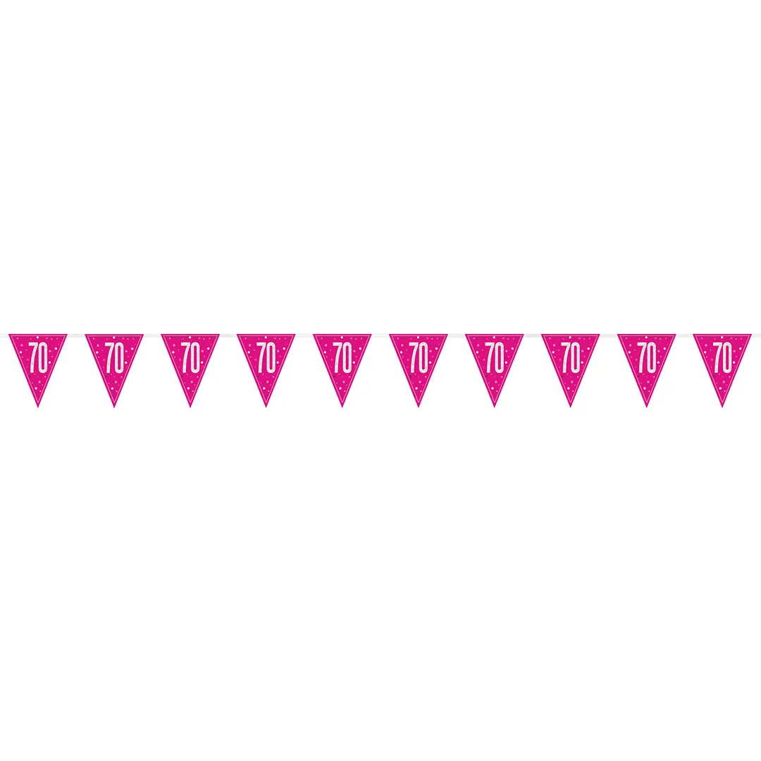 Cómo colgar una guirnalda rosa brillante para un 70 cumpleaños