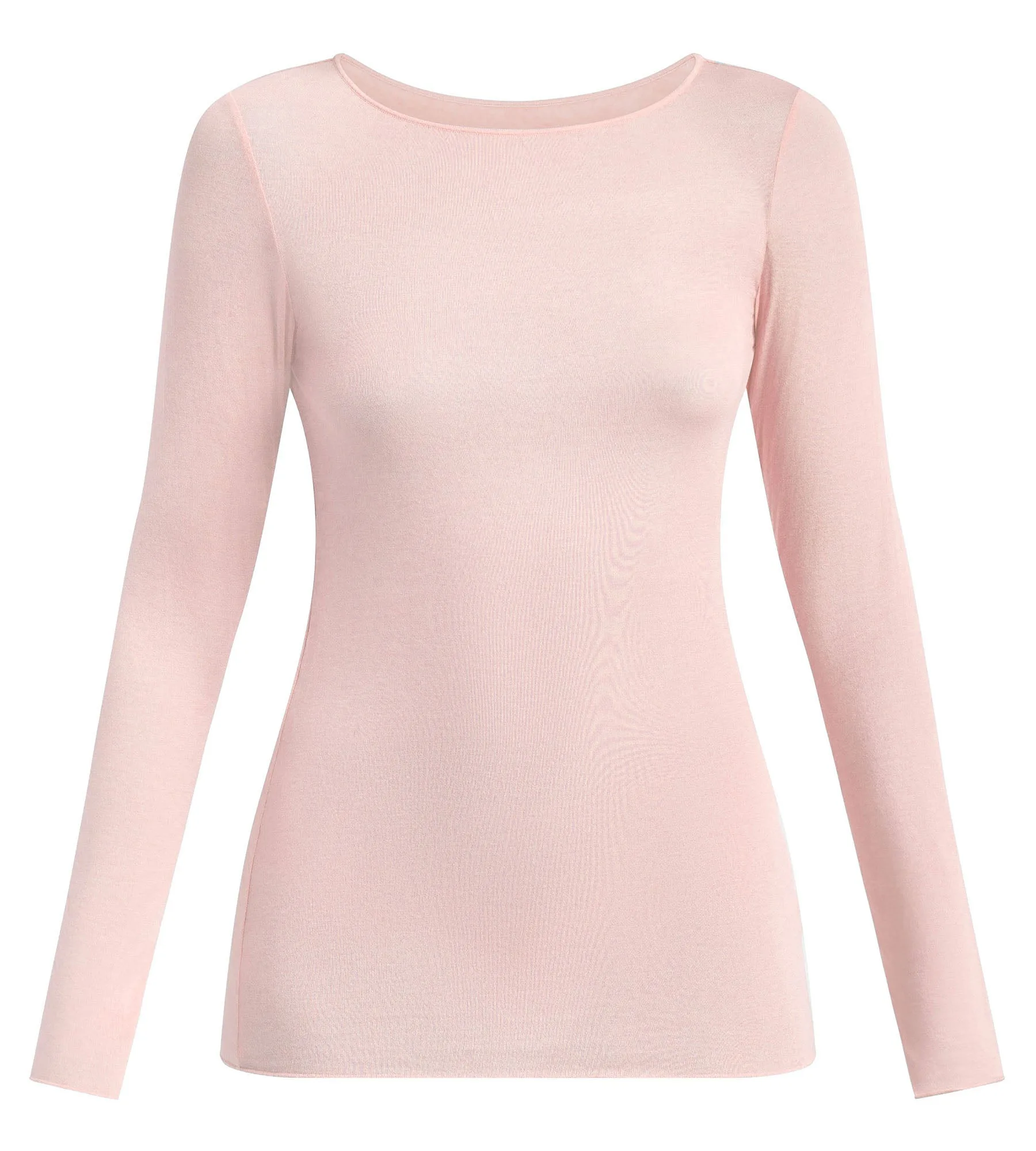 T-shirt col rond rose doux Thermal Light