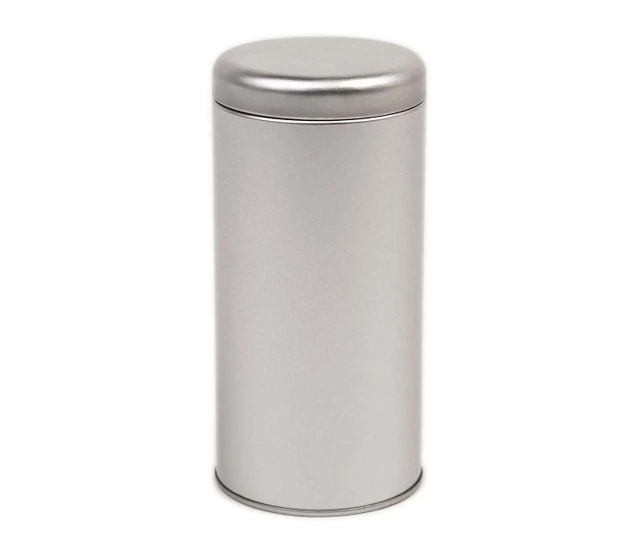 Lata de té de plata