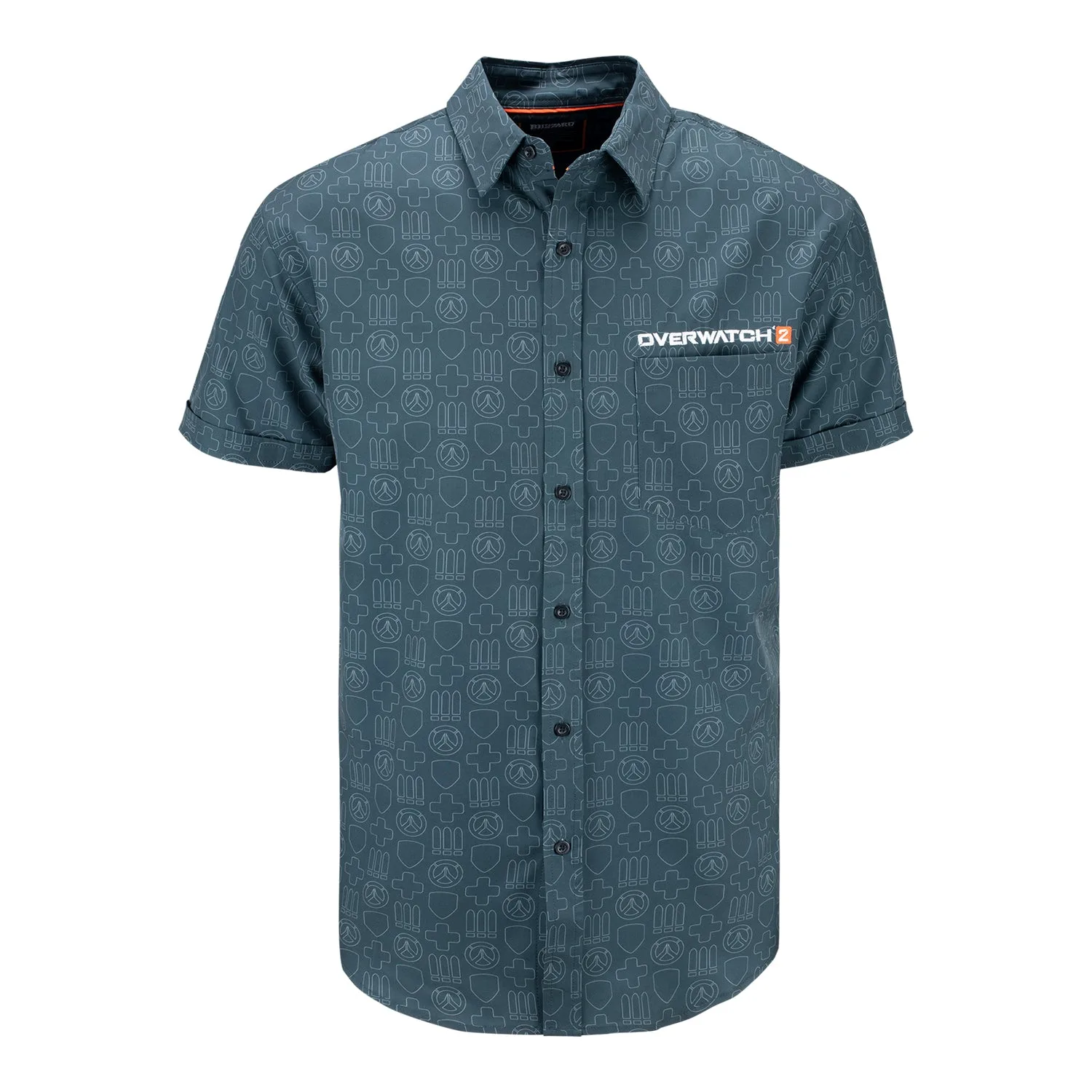 Overwatch 2 Grey Button-Up Shirt