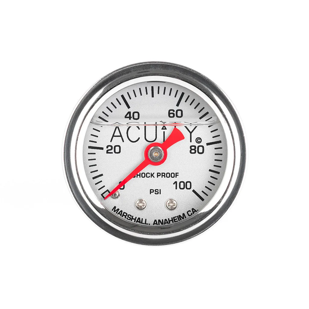 مقياس ضغط الوقود 100 PSI بلمسة نهائية من الفولاذ المصقول