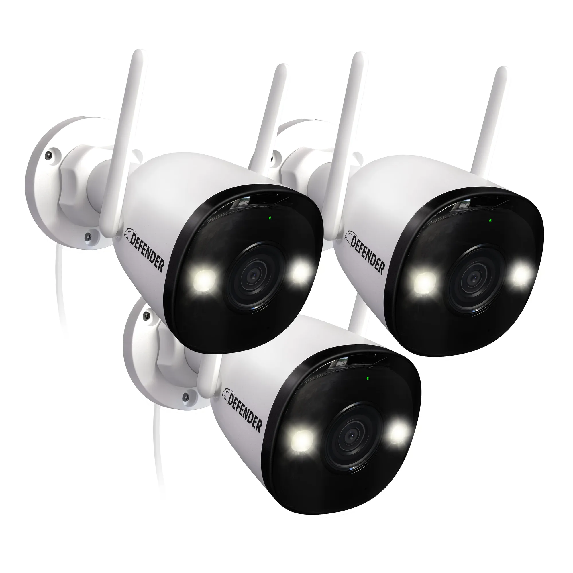 AI POWERED 4K Guard Pro Wi-Fi 6 Plug-in Security Camera, 3 Pack