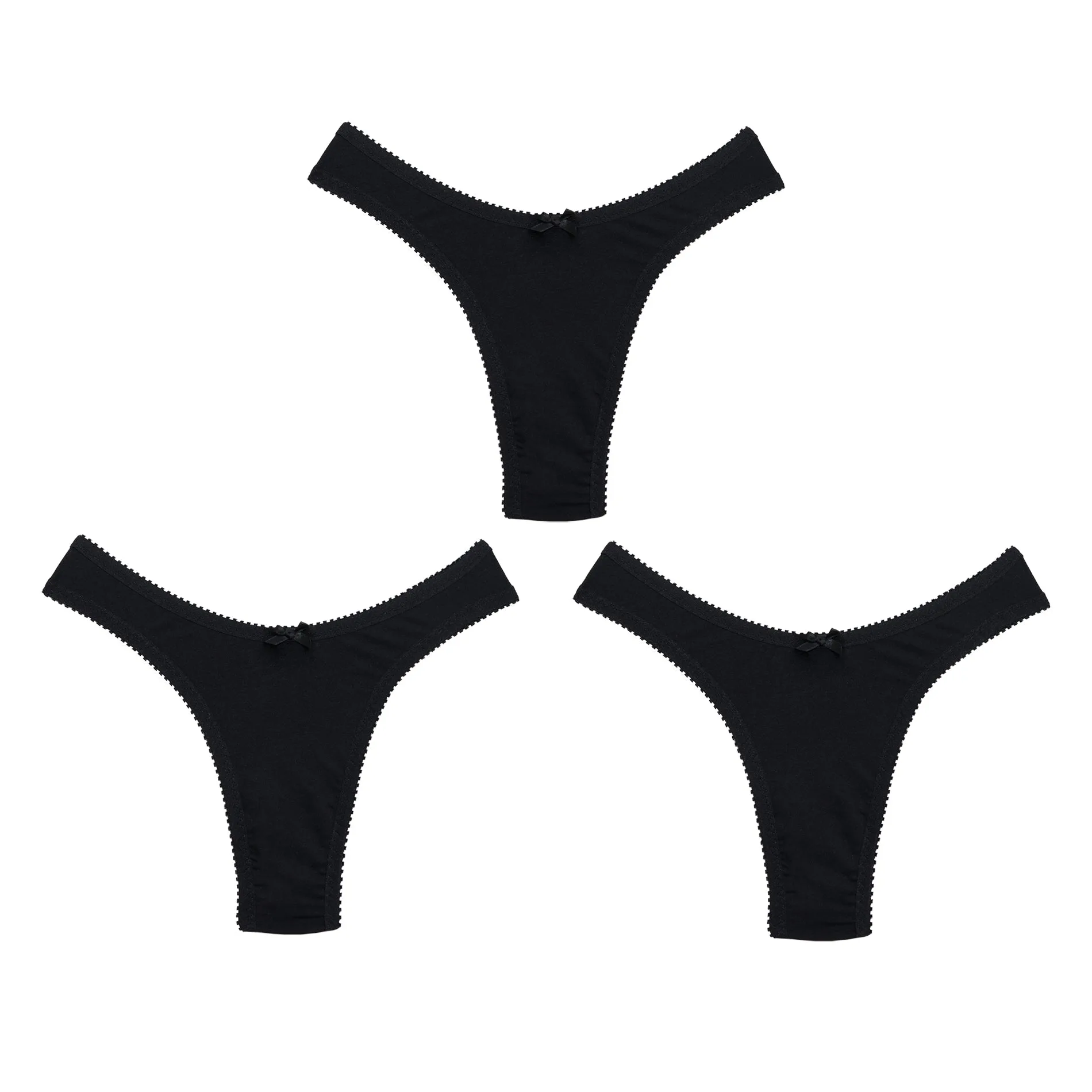 Cheryl Thong Black Modal Jersey 3 Pack