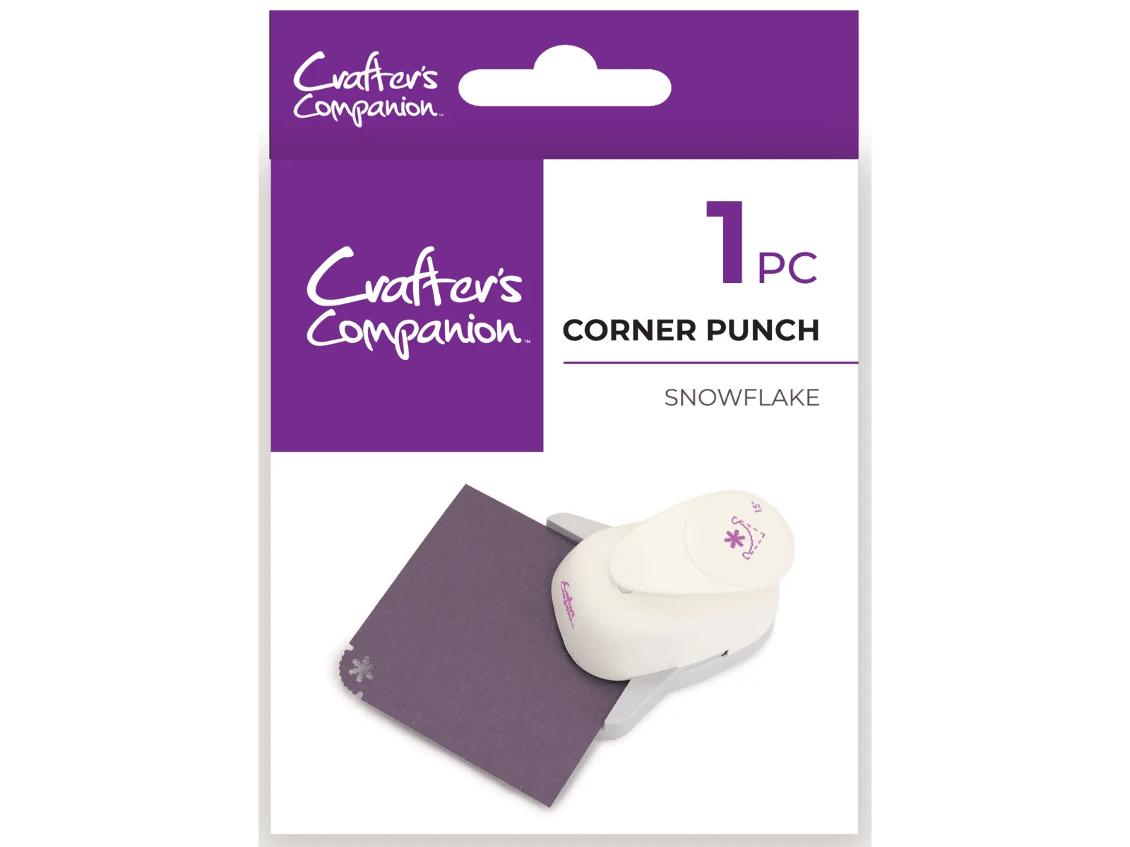 Crafter's Companion – Sacabocados de esquina – Copo de nieve