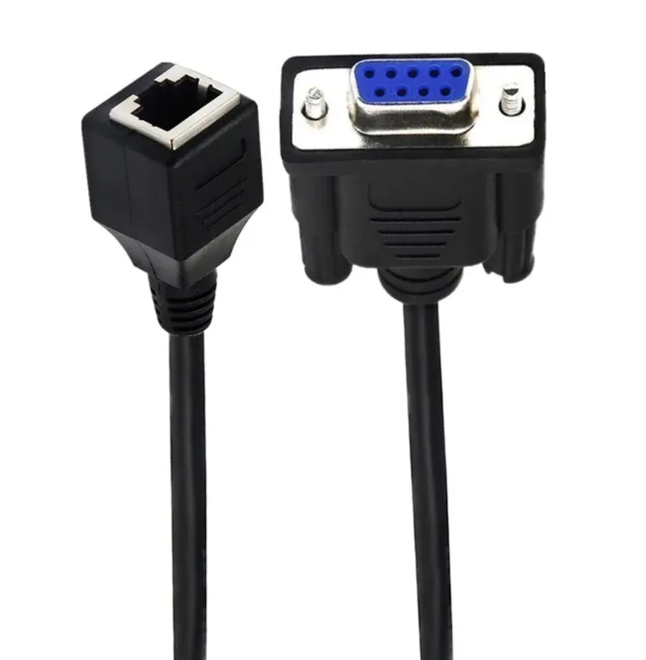توصيل وحدة التحكم التسلسلية باستخدام محول DB9 إلى RJ45