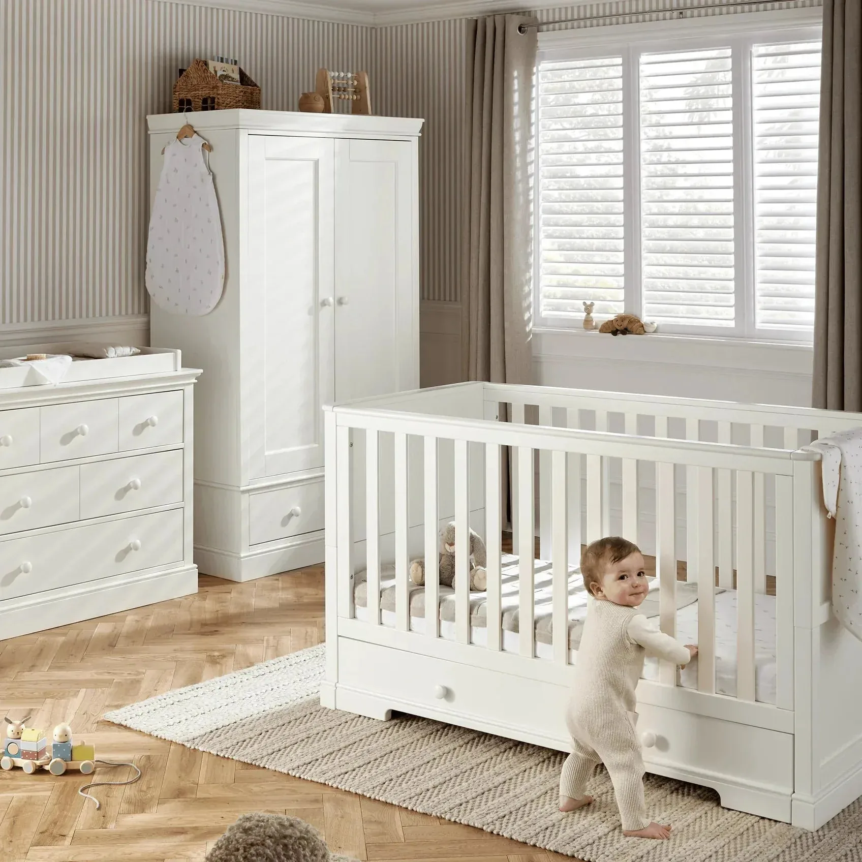Mamas & Papas Oxford 4pc Furniture Set - Pure White