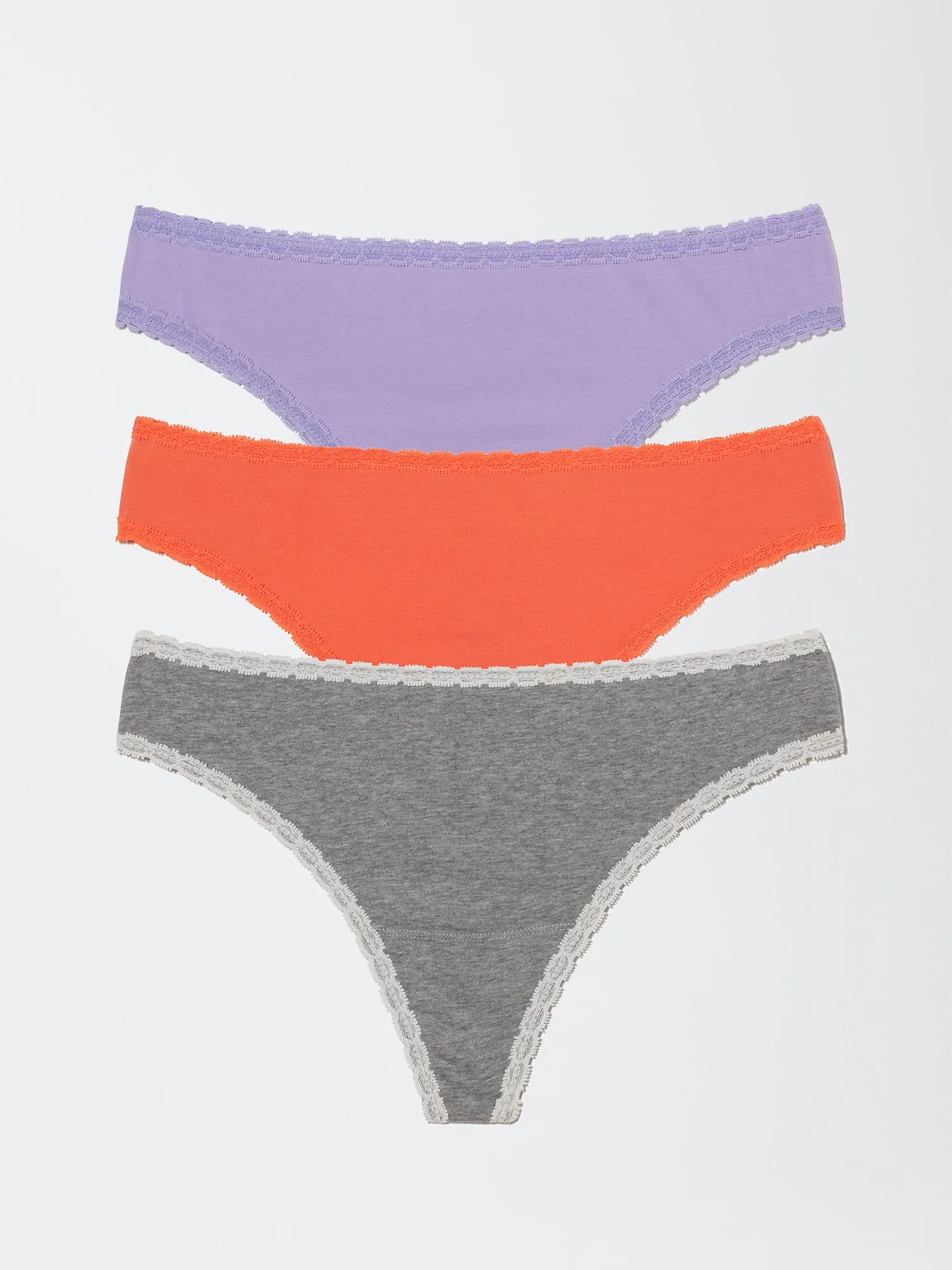 Adorned Hipster Cotton Thong 3-Pack
