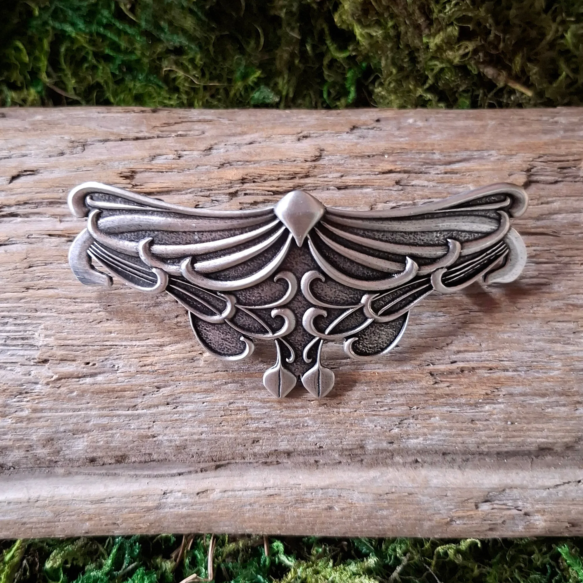 Elvish Pewter Hair Barrette