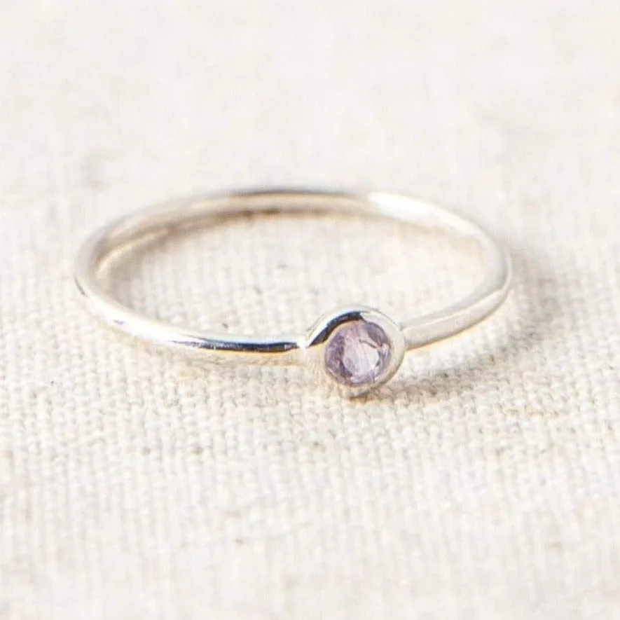AMETHYST SILVER OR GOLD RING