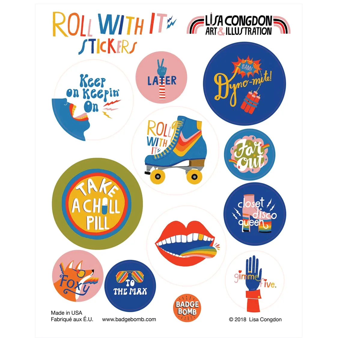 물병에 Roll With It 스티커 시트 붙이는 방법