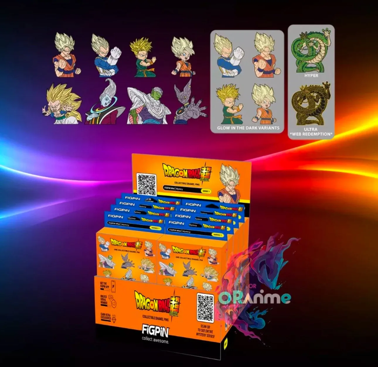 FiGPiN - Spillone Mistero Mini Serie 1 - Dragon Ball Super - Confezione da 10 Spilloni Smaltati
