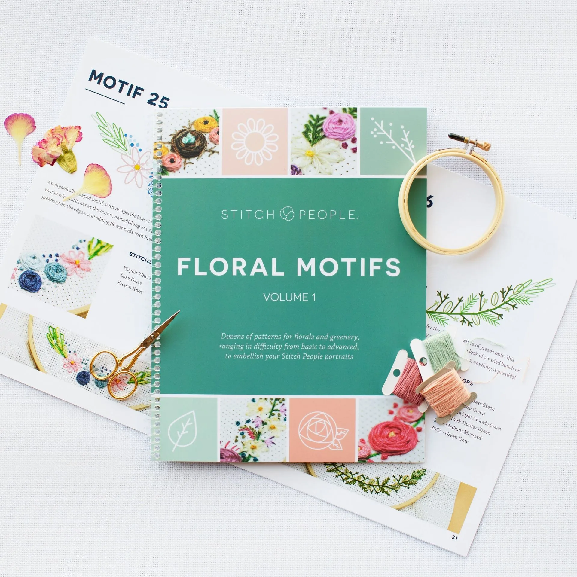 Floral Motifs Vol. 1 — Embroidered Florals Pattern Book