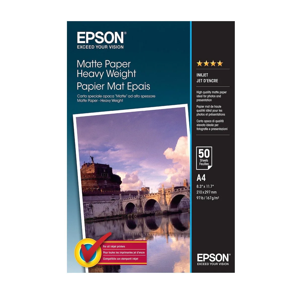 Epson SO41256 Matte Paper Heavyweight A4 50 Sheets