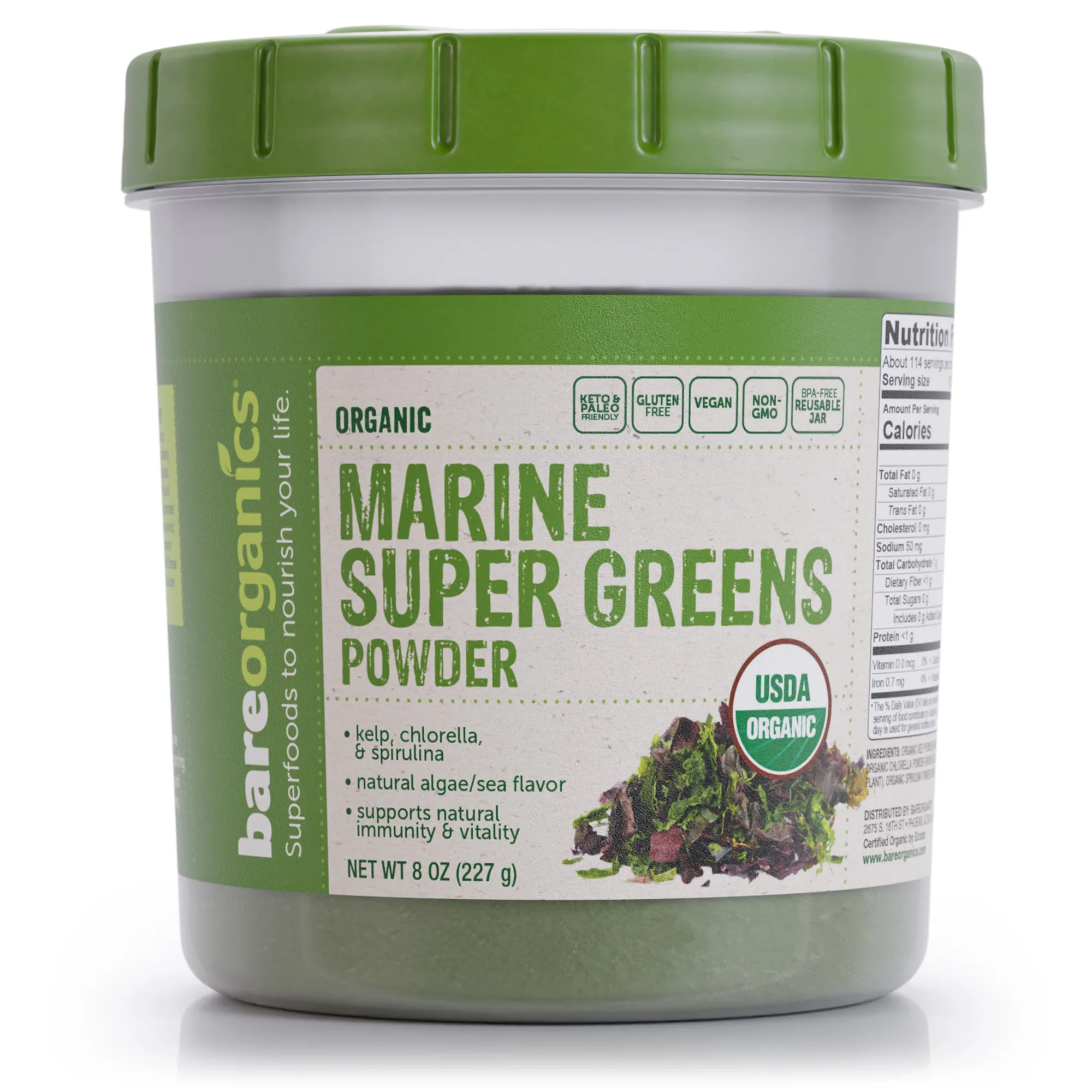 Organic Marine Super Greens Powder