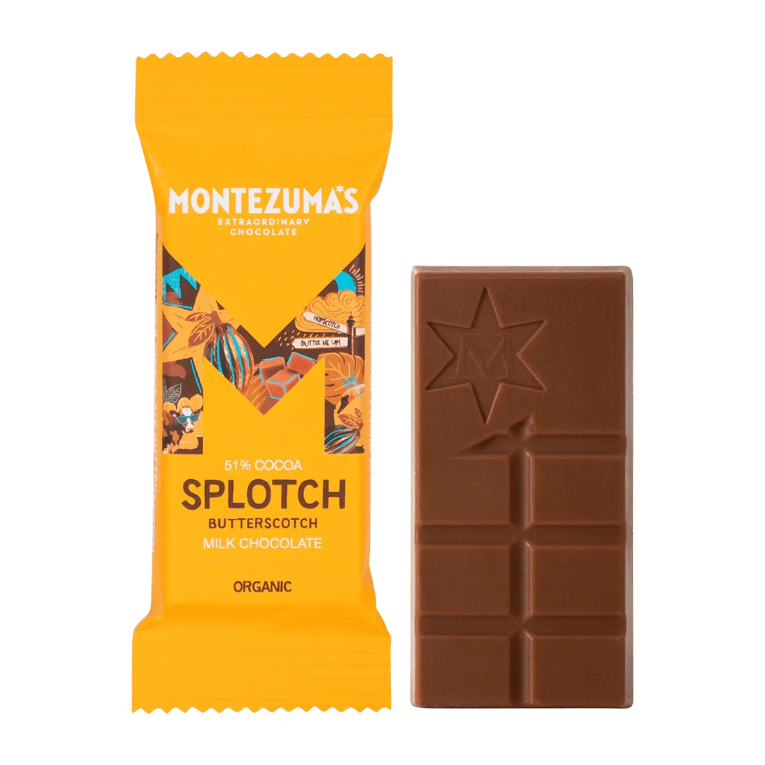 Splotch - Organic Milk Chocolate with Butterscotch Mini Bar - 25g
