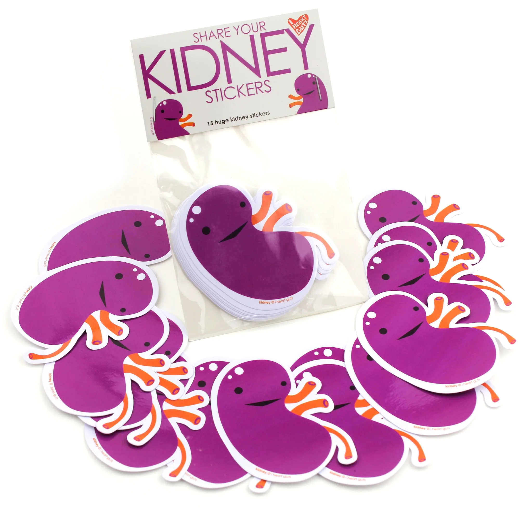 Share Your Kidneys 스티커 - 신장 스티커 15장