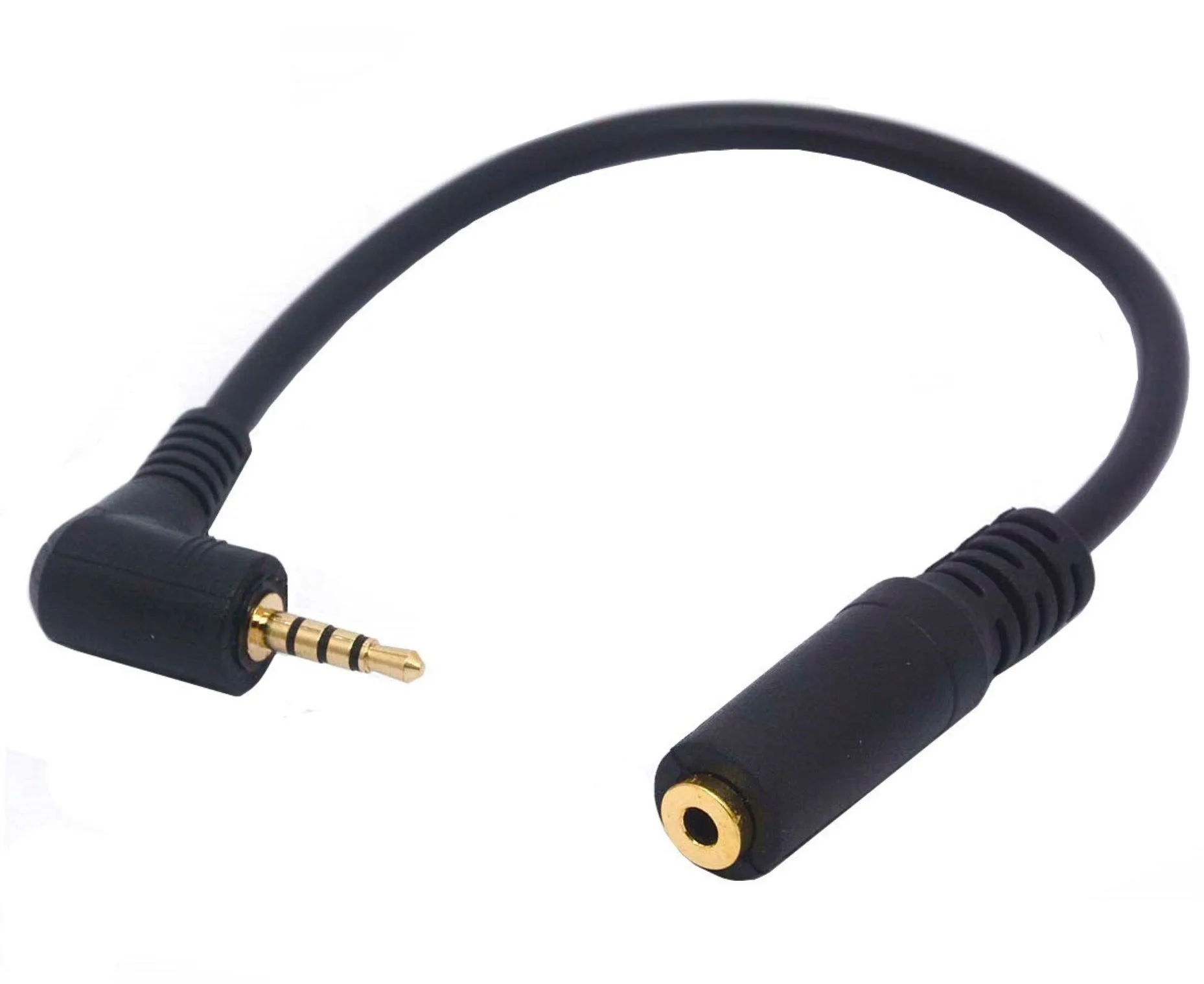 2,5-mm-TRRS-Headset-Kabel mit Winkeladapter verlängern