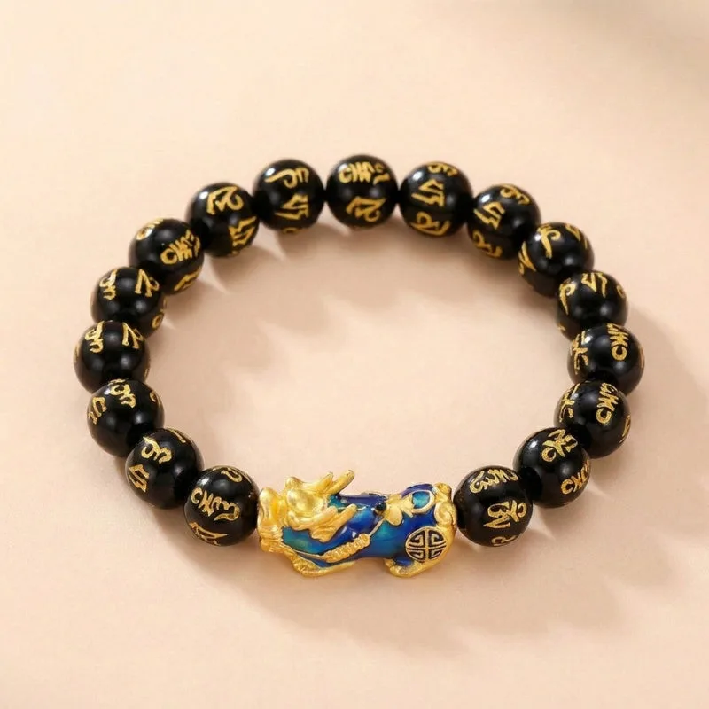 Pixiu Obsidian Wealth Bracelet: Color Change and Care