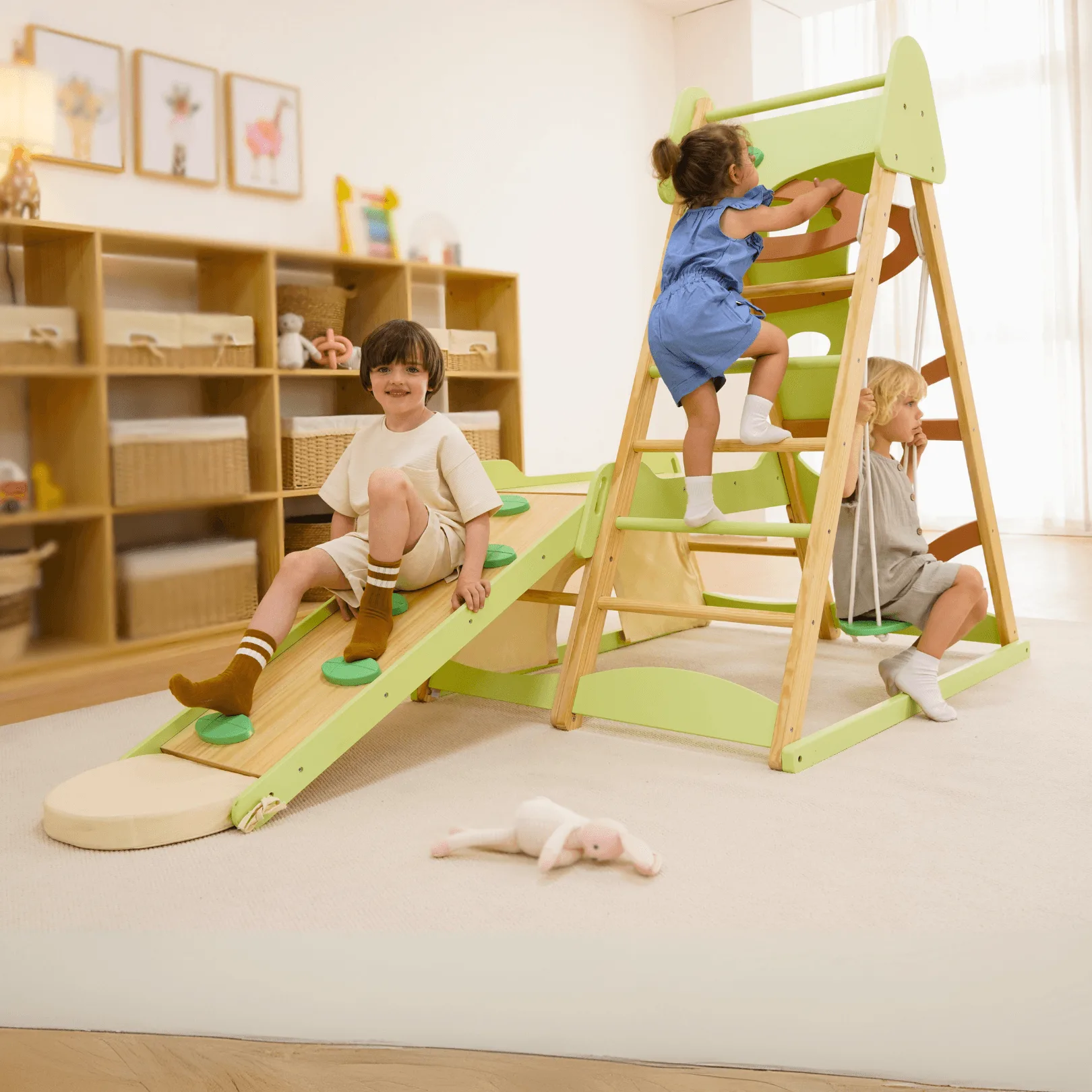 Gimnasio Selvático Bush 6 en 1: Actividades para Niños Pequeños