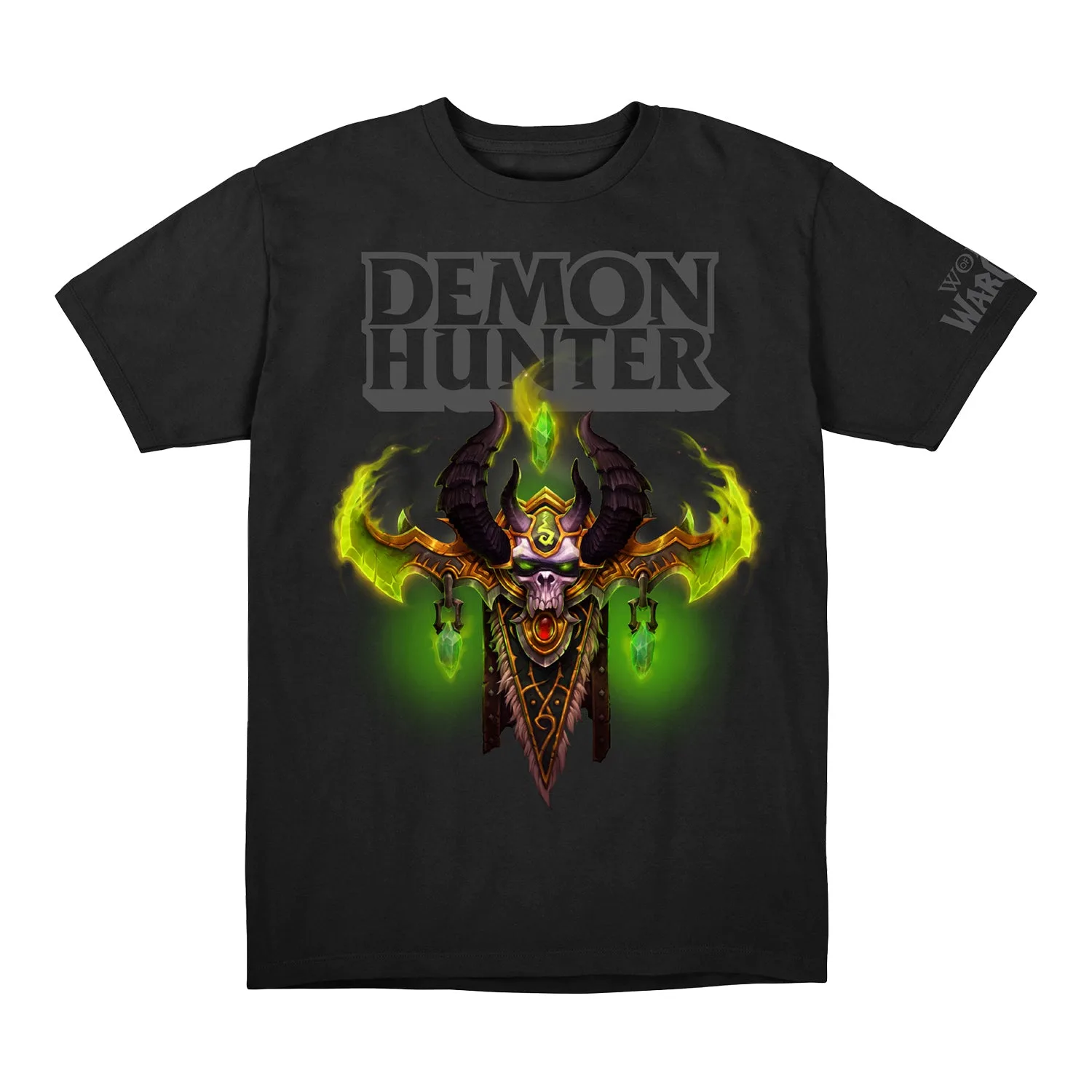 T-shirt bleu World of Warcraft Demon Hunter Crest