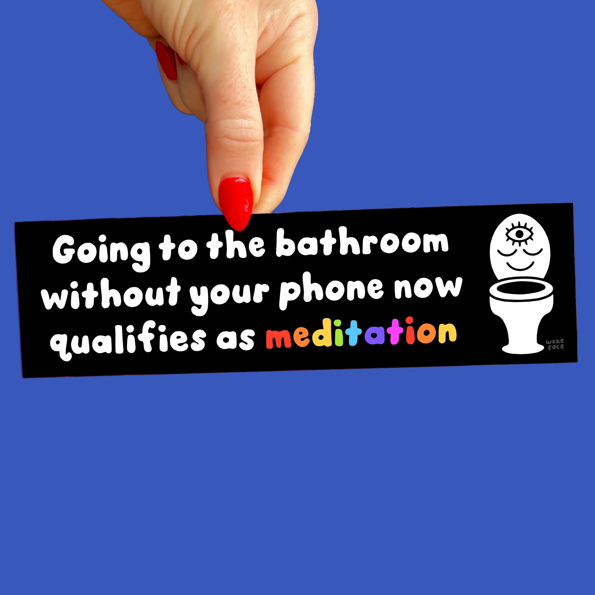 Bathroom Meditation Bumper Sticker