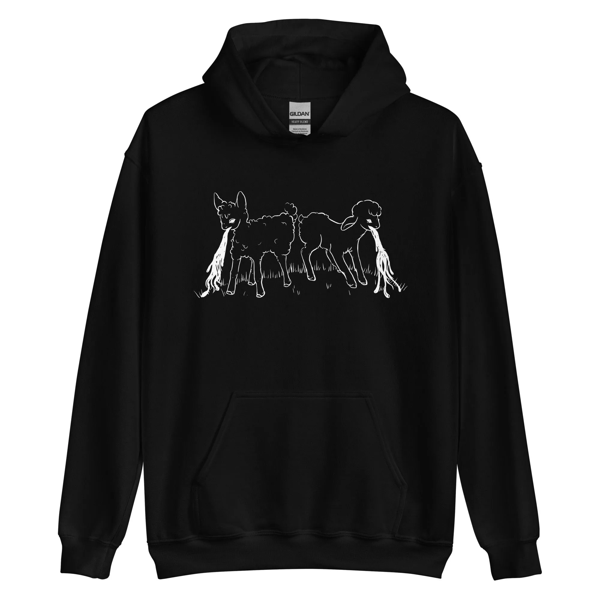 Two Sick Lambs Getting Sick - unisex hoodie