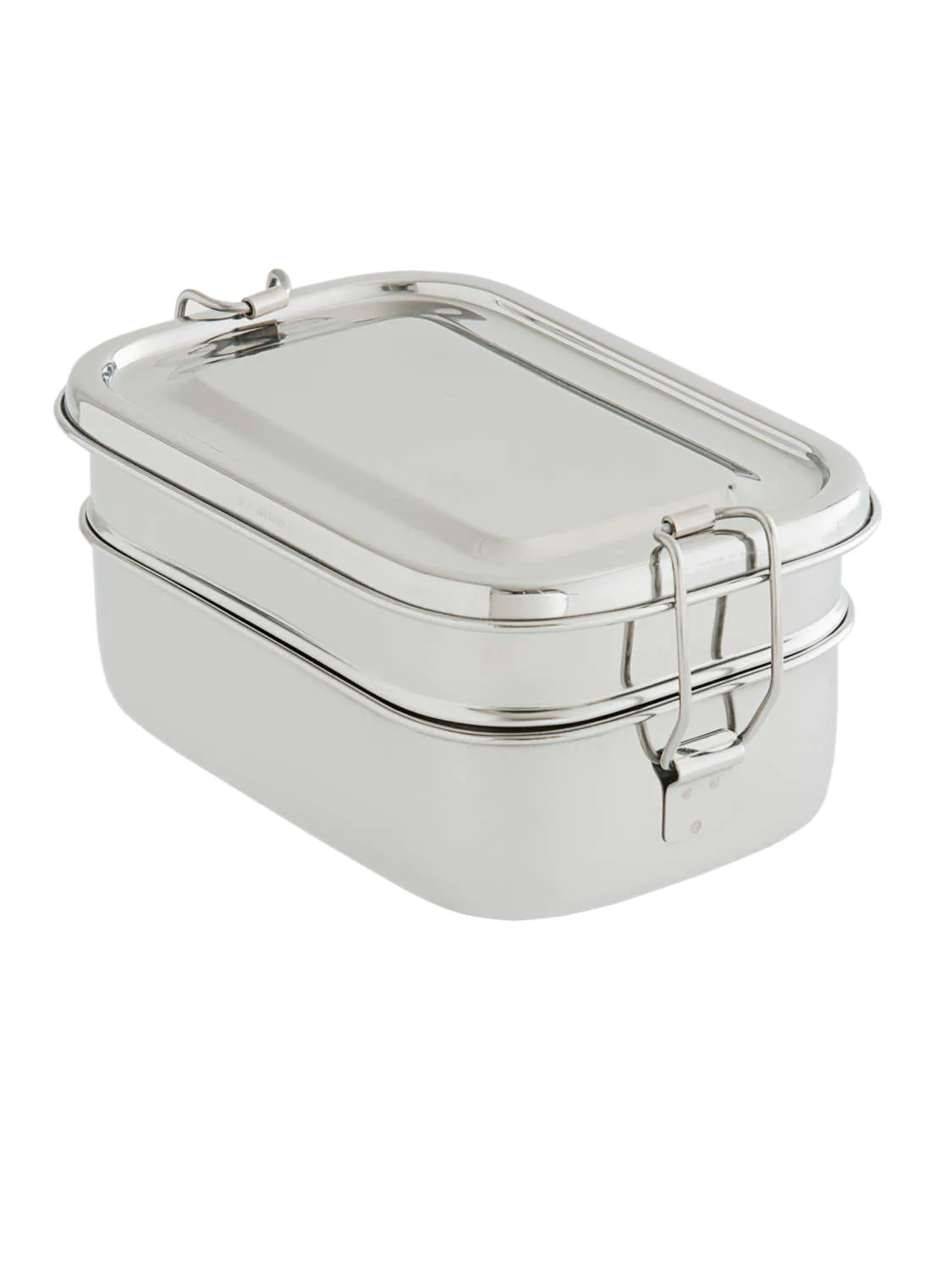 2-Layer Rectangular Lunch Box - Brush with Bamboo