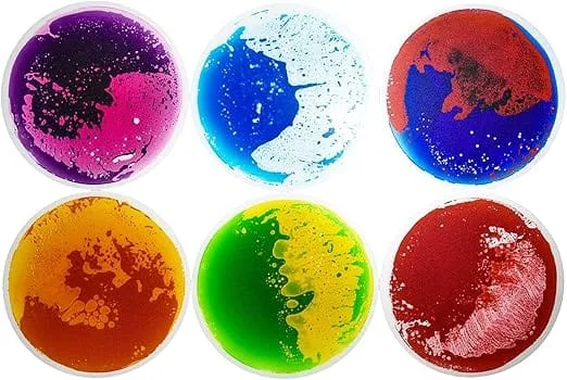 Round Liquid Floor Tiles, Set of 6 for Sensory Play