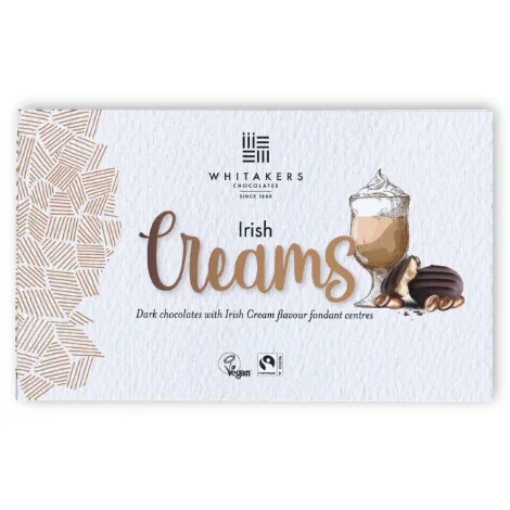 Whitakers Chocolate Irish Creams | Vegan Dark Chocolate | 150g