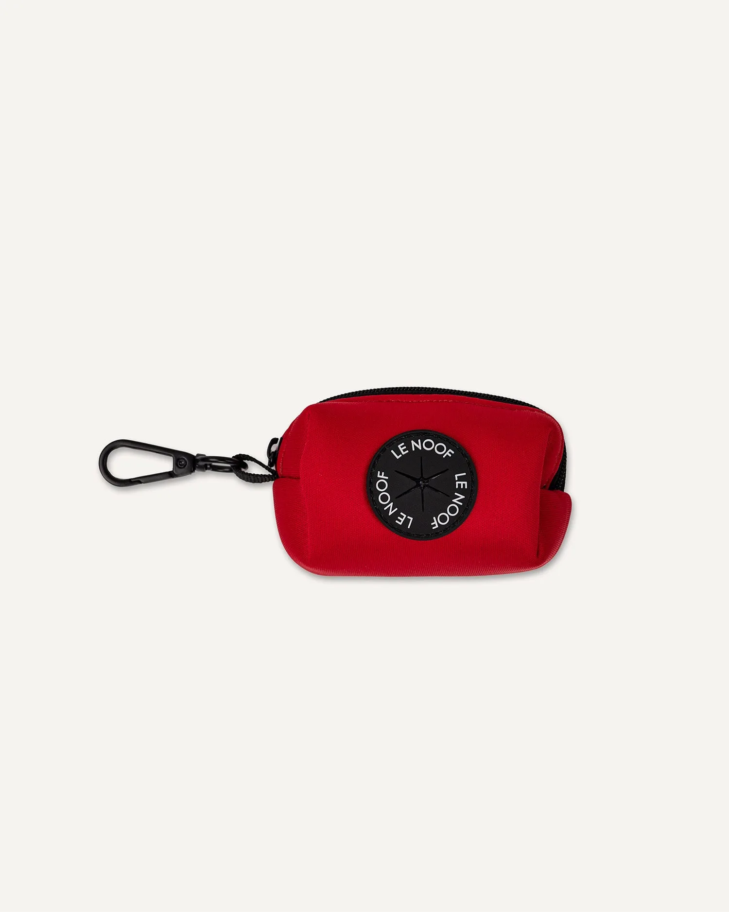 Porta-sacos de dejetos para cães jacquard vermelho