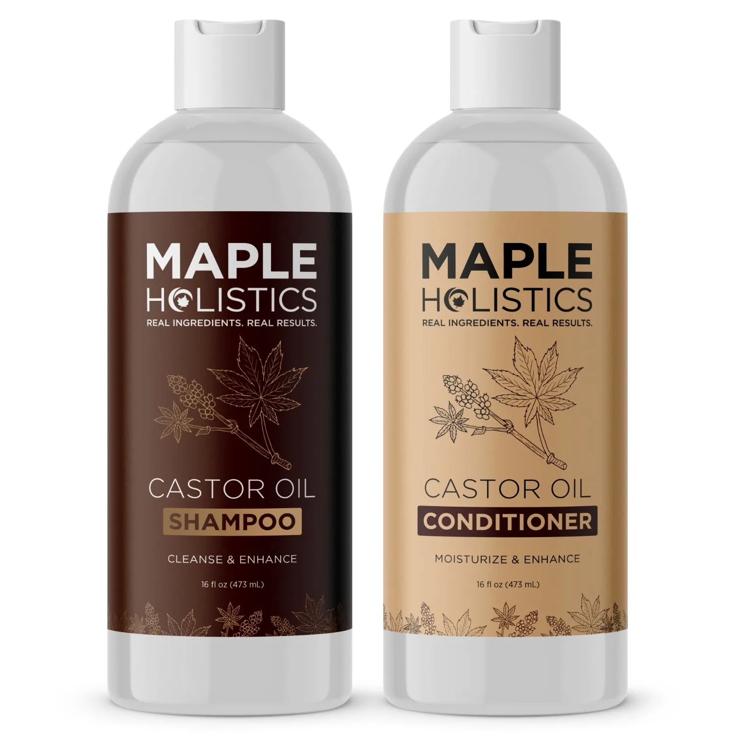 Biotin Castor Shampoo and Conditioner Set for Thicker Hair