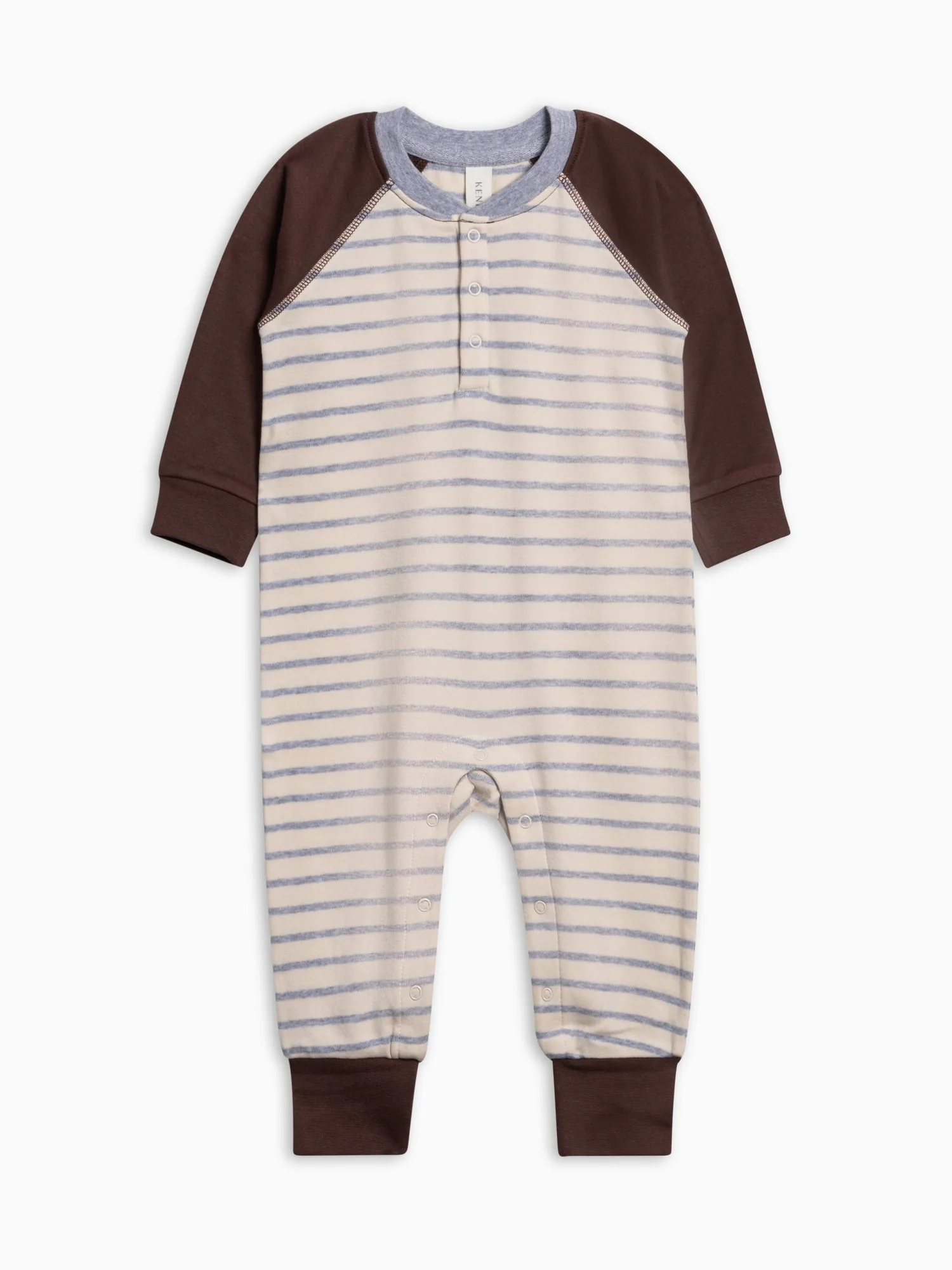 Brix Henley Romper - Bob Stripe